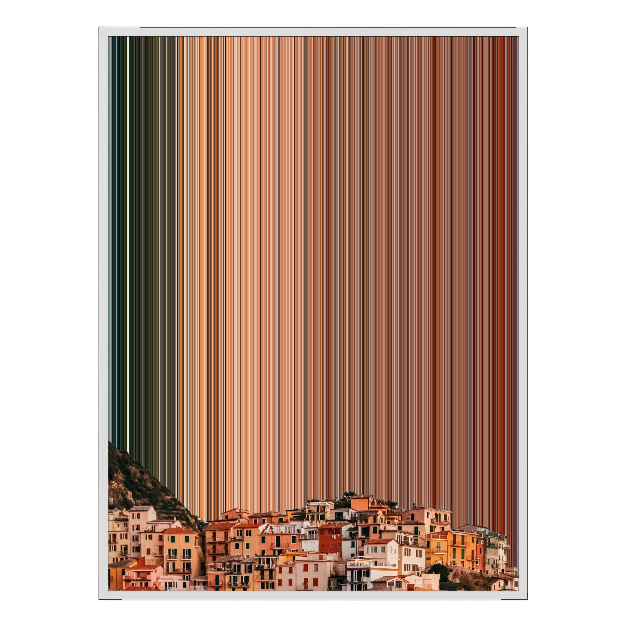 28×34" Metallic Float Frame Canvas - White Frame variant