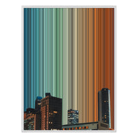 28×34" Metallic Float Frame Canvas - White Frame variant