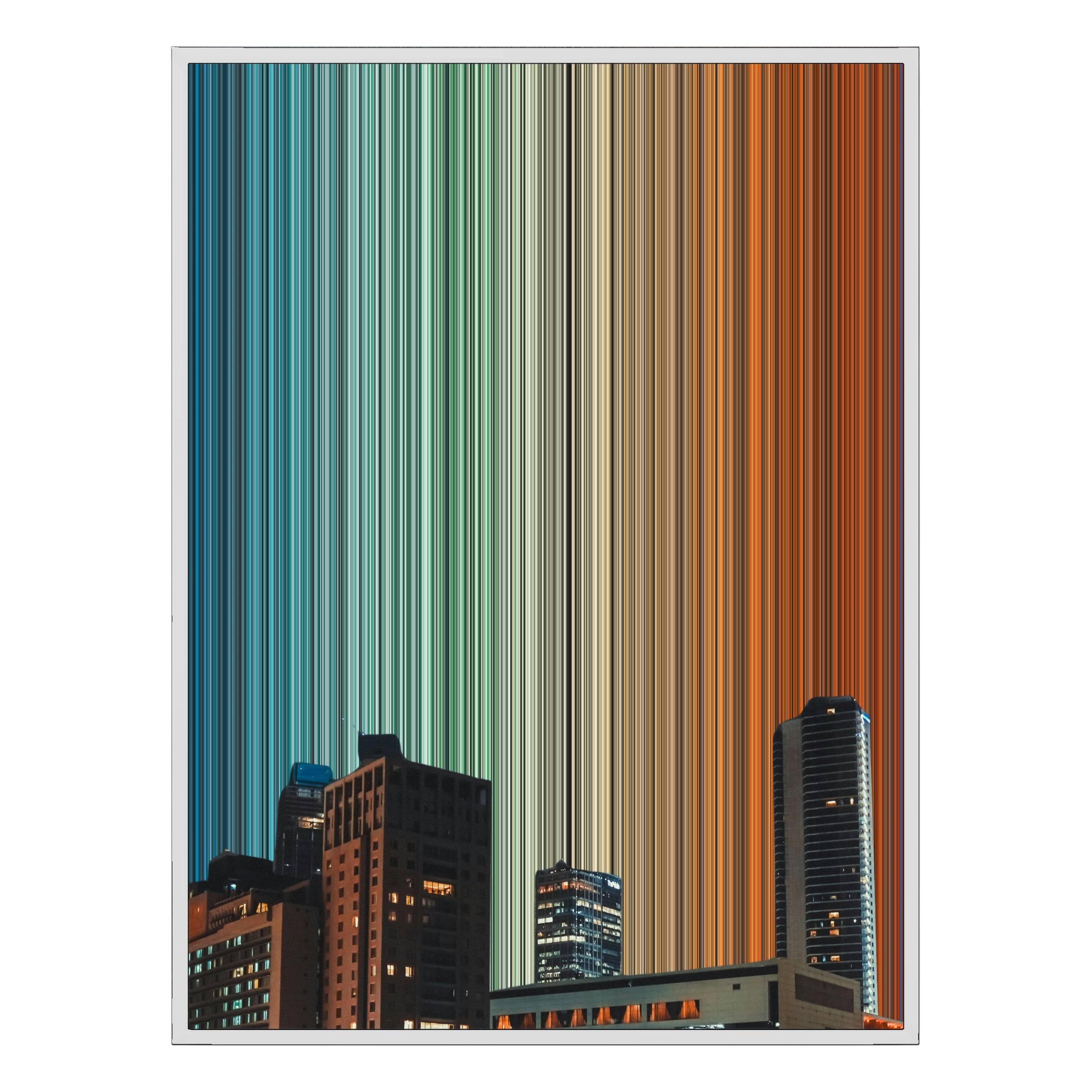 28×34" Metallic Float Frame Canvas - White Frame variant