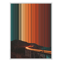 28×34" Metallic Float Frame Canvas - White Frame variant