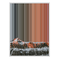 28×34" Metallic Float Frame Canvas - White Frame variant