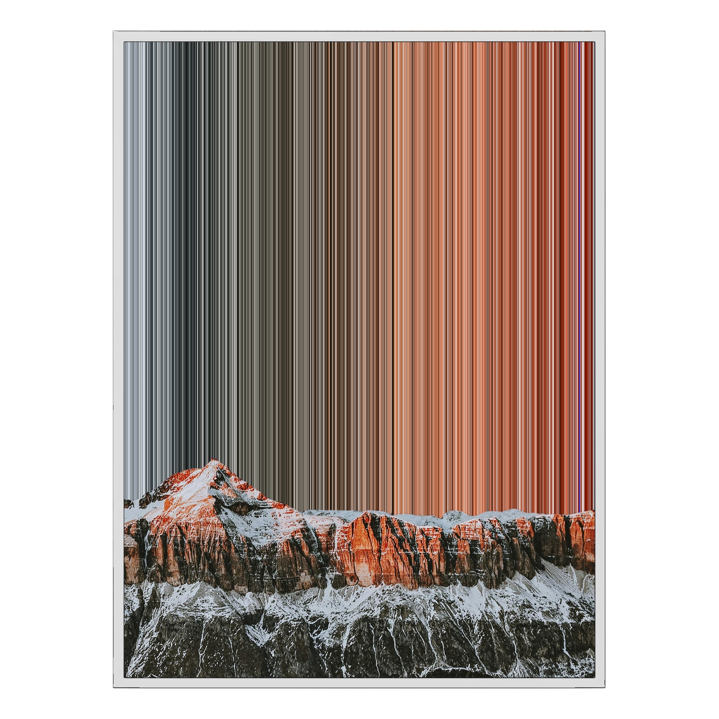 28×34" Metallic Float Frame Canvas - White Frame variant