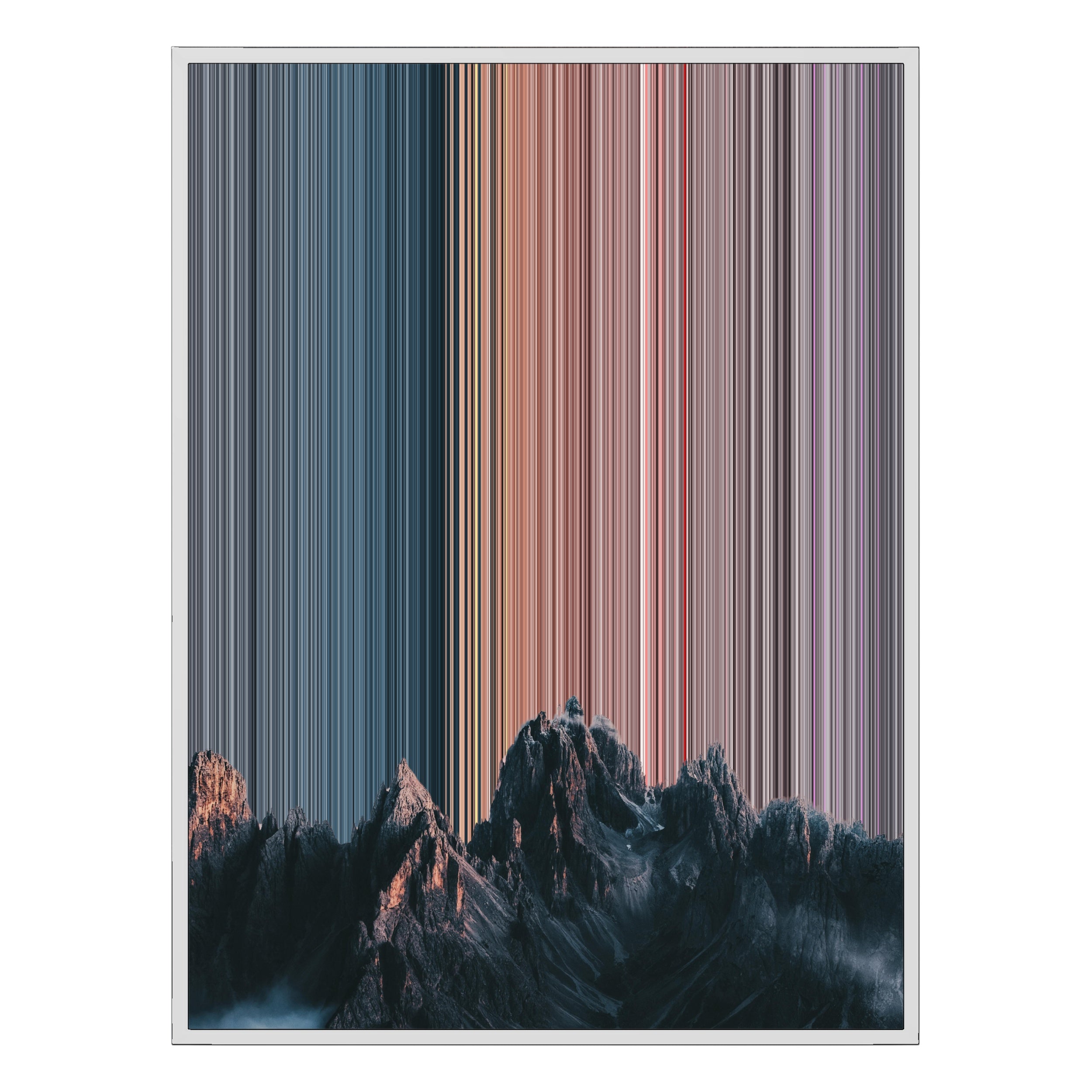 28×34" Metallic Float Frame Canvas - White Frame variant