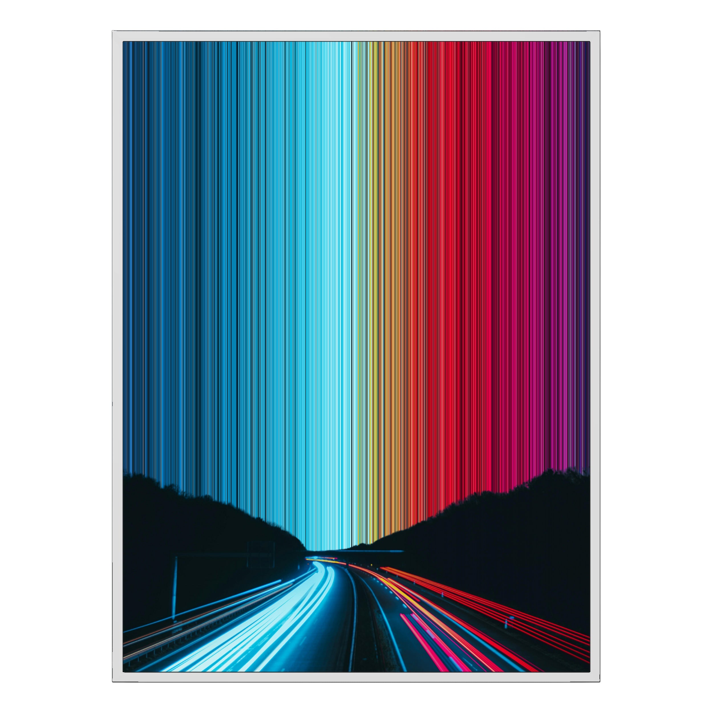 28×34" Metallic Float Frame Canvas - White Frame variant