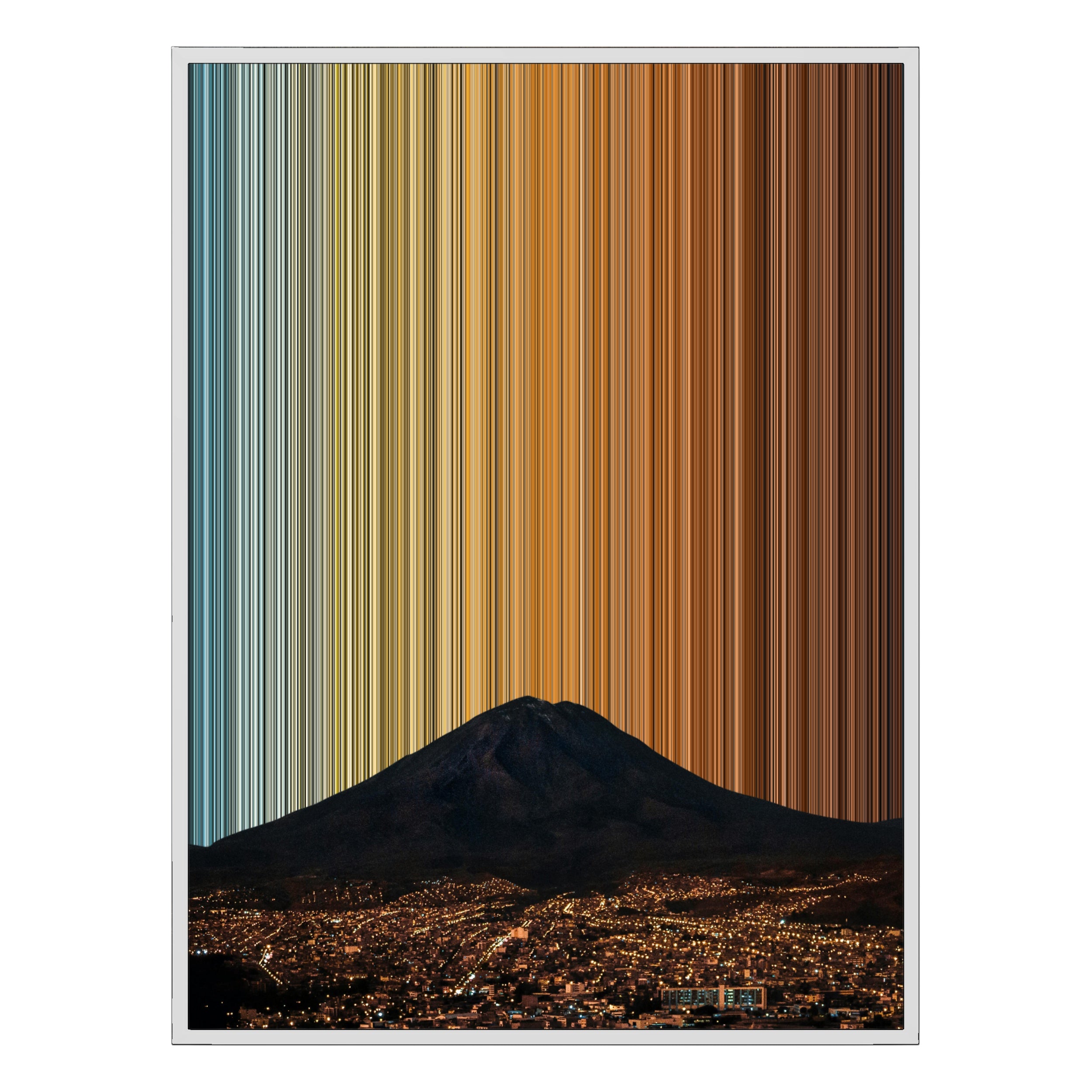 28×34" Metallic Float Frame Canvas - White Frame variant