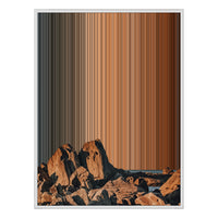 28×34" Metallic Float Frame Canvas - White Frame variant