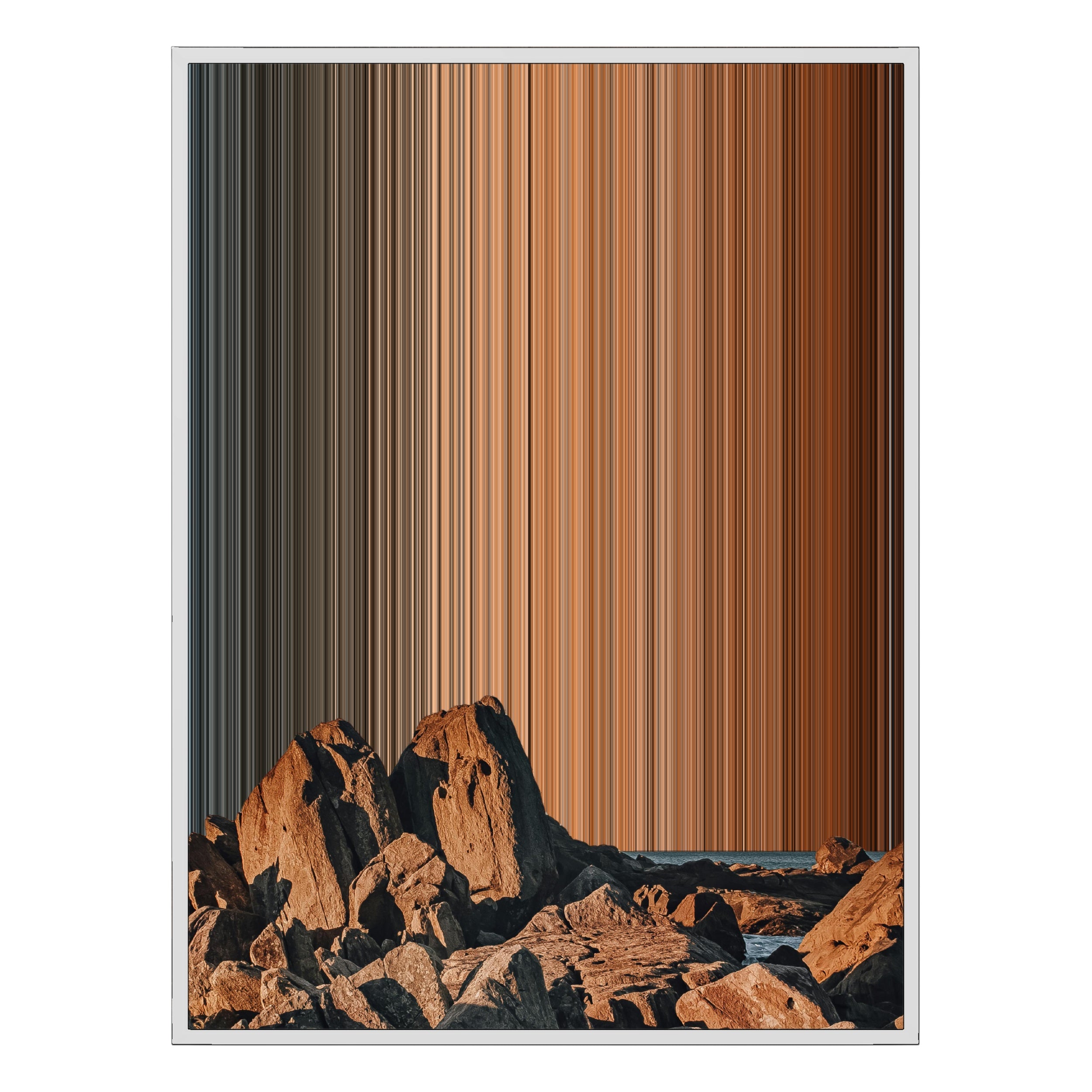 28×34" Metallic Float Frame Canvas - White Frame variant