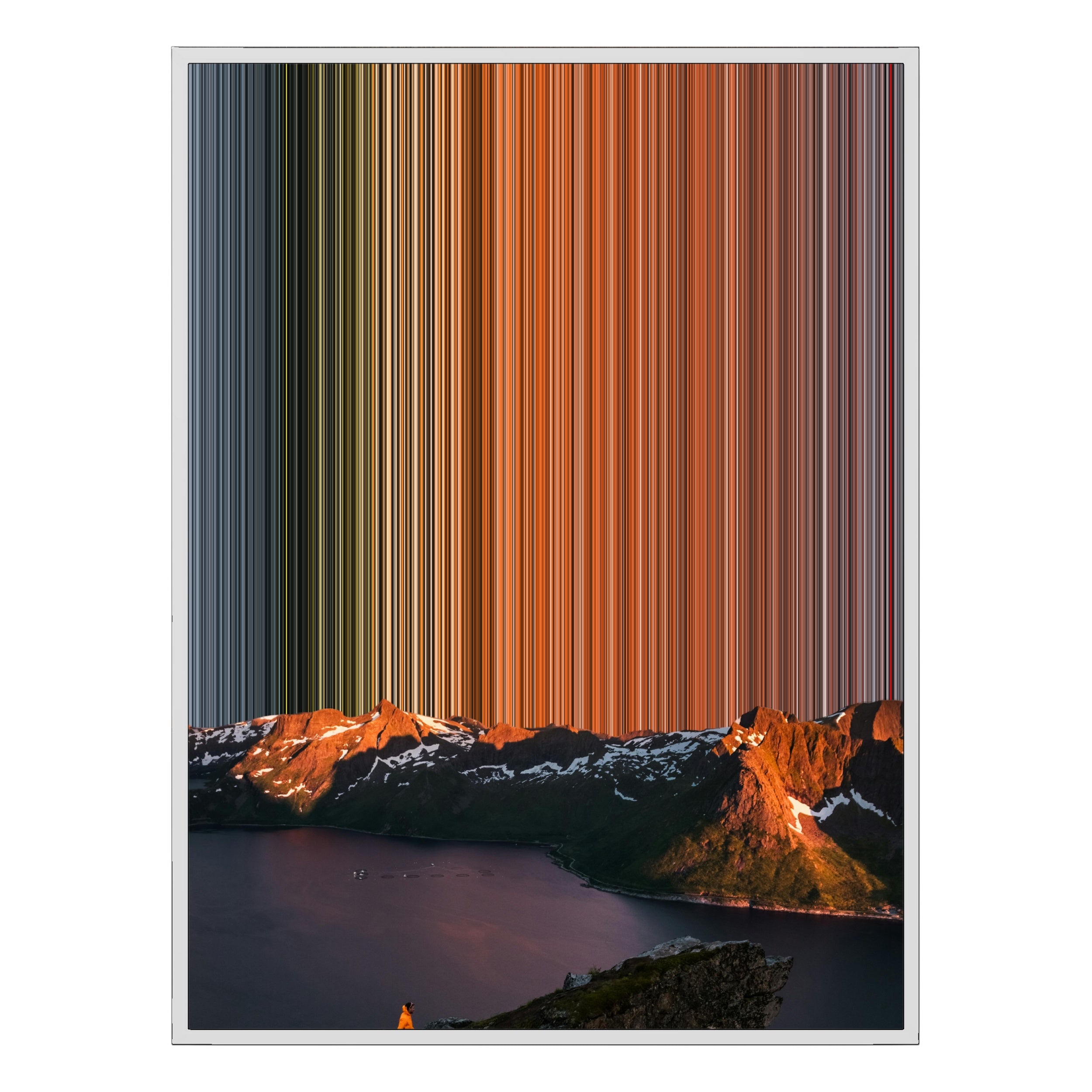 28×34" Metallic Float Frame Canvas - White Frame variant