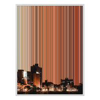 28×34" Metallic Float Frame Canvas - White Frame variant