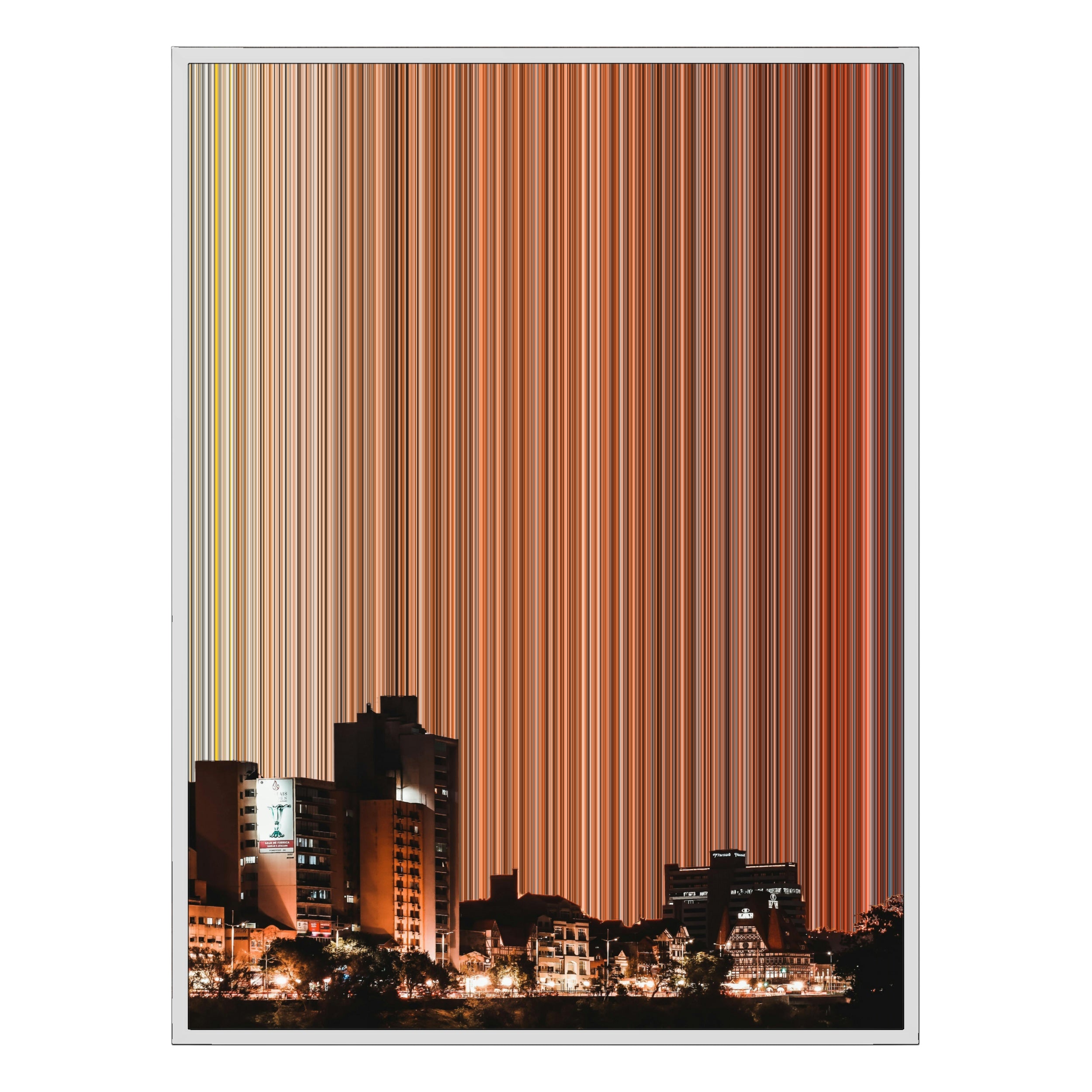 28×34" Metallic Float Frame Canvas - White Frame variant