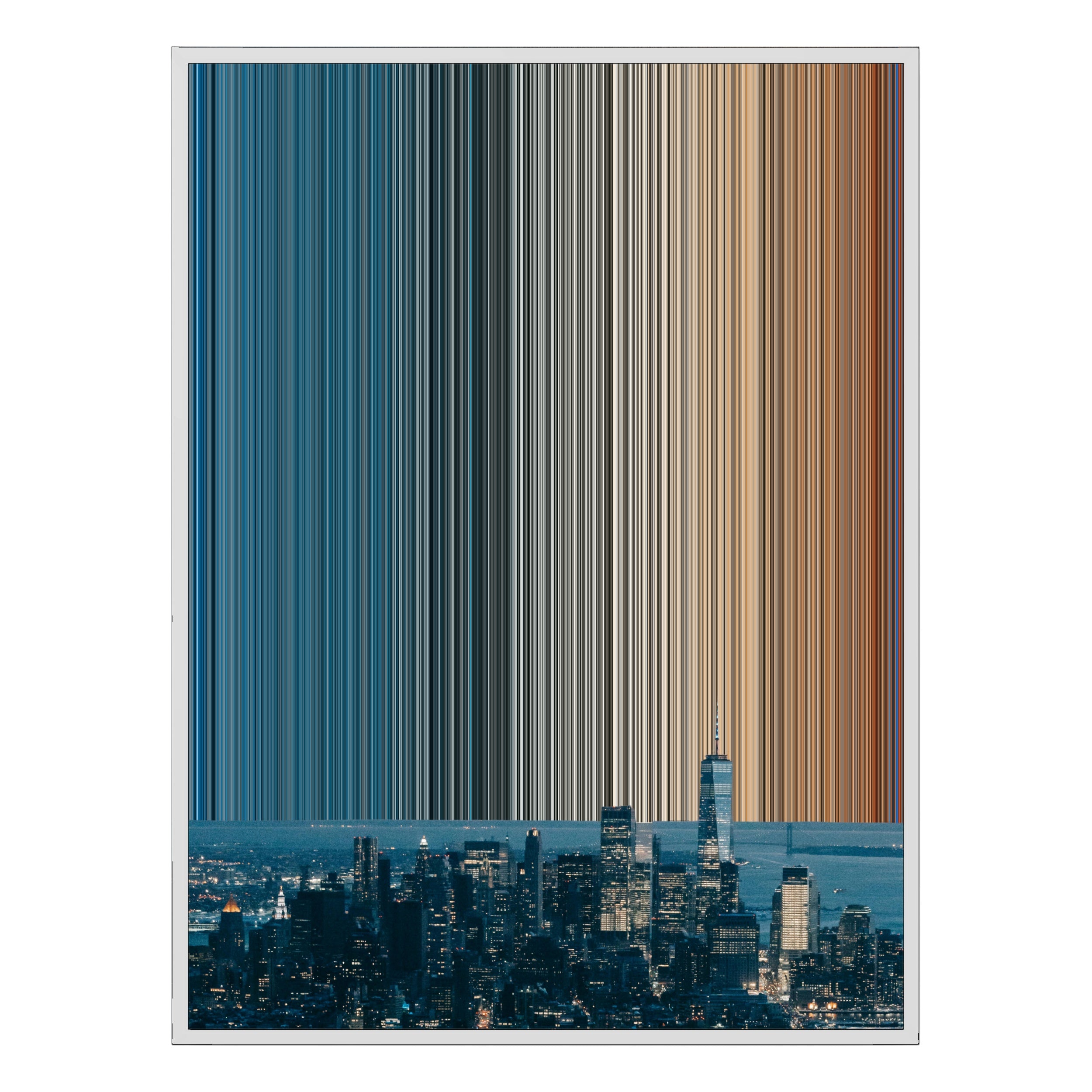 28×34" Metallic Float Frame Canvas - White Frame variant