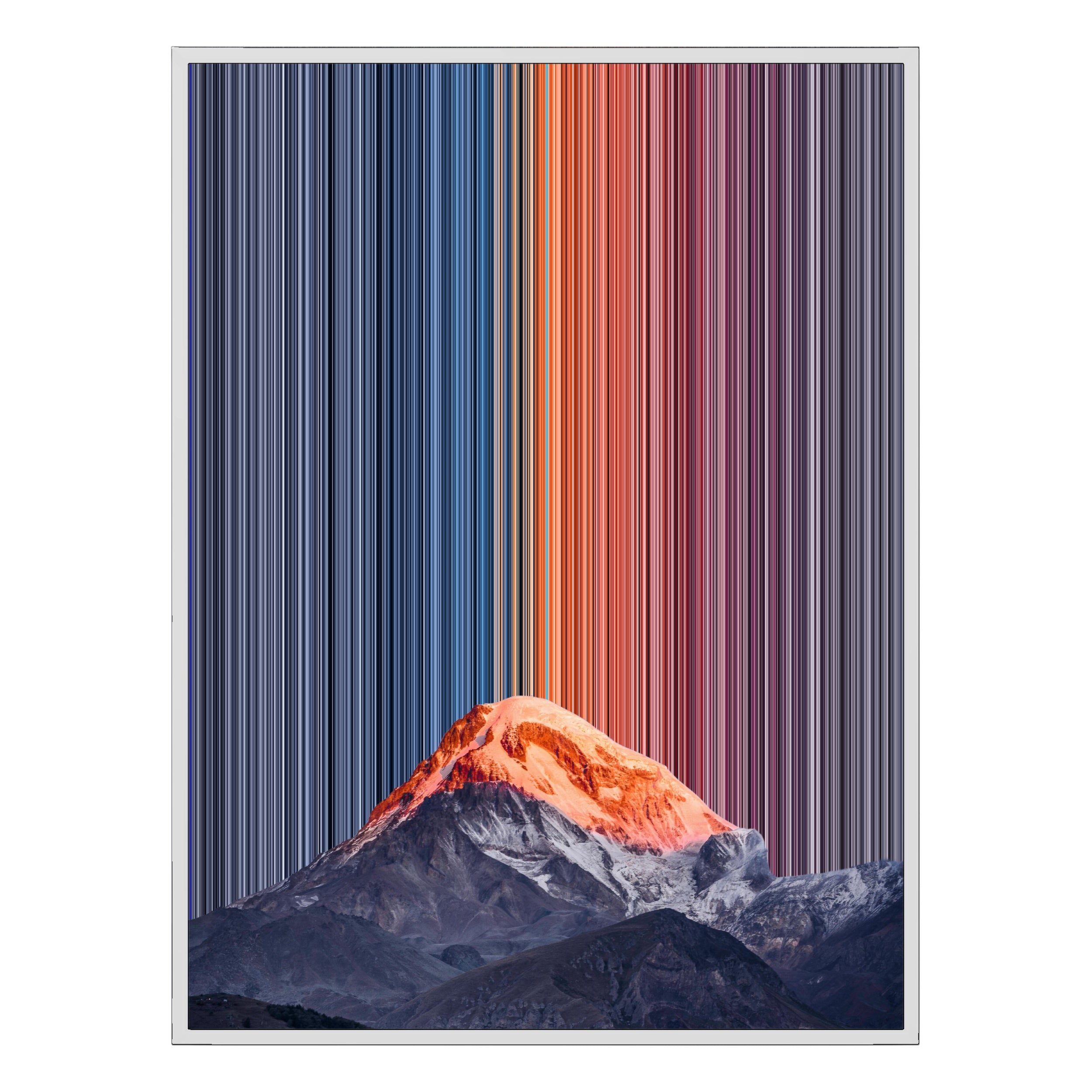 28×34" Metallic Float Frame Canvas - White Frame variant