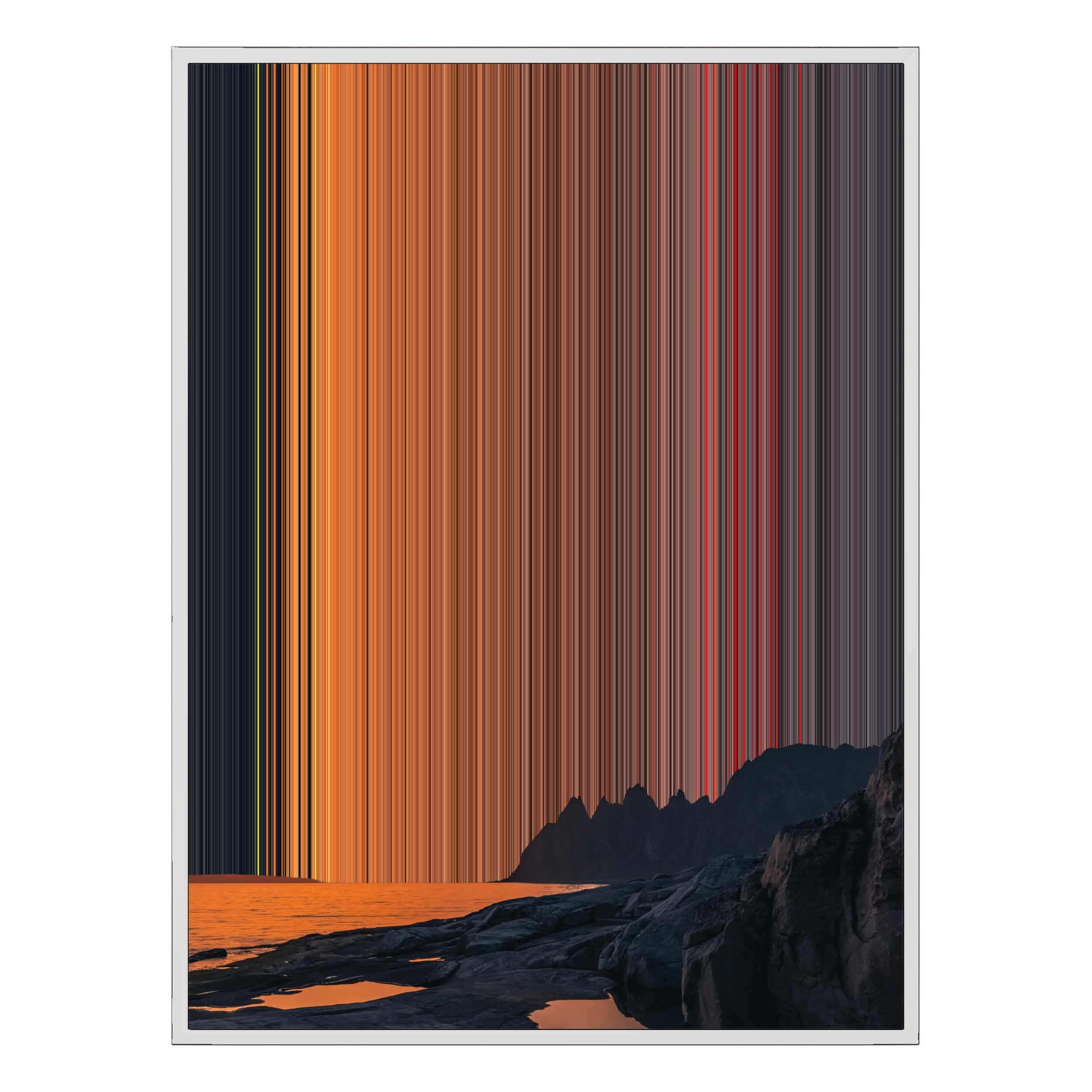 28×34" Metallic Float Frame Canvas - White Frame variant