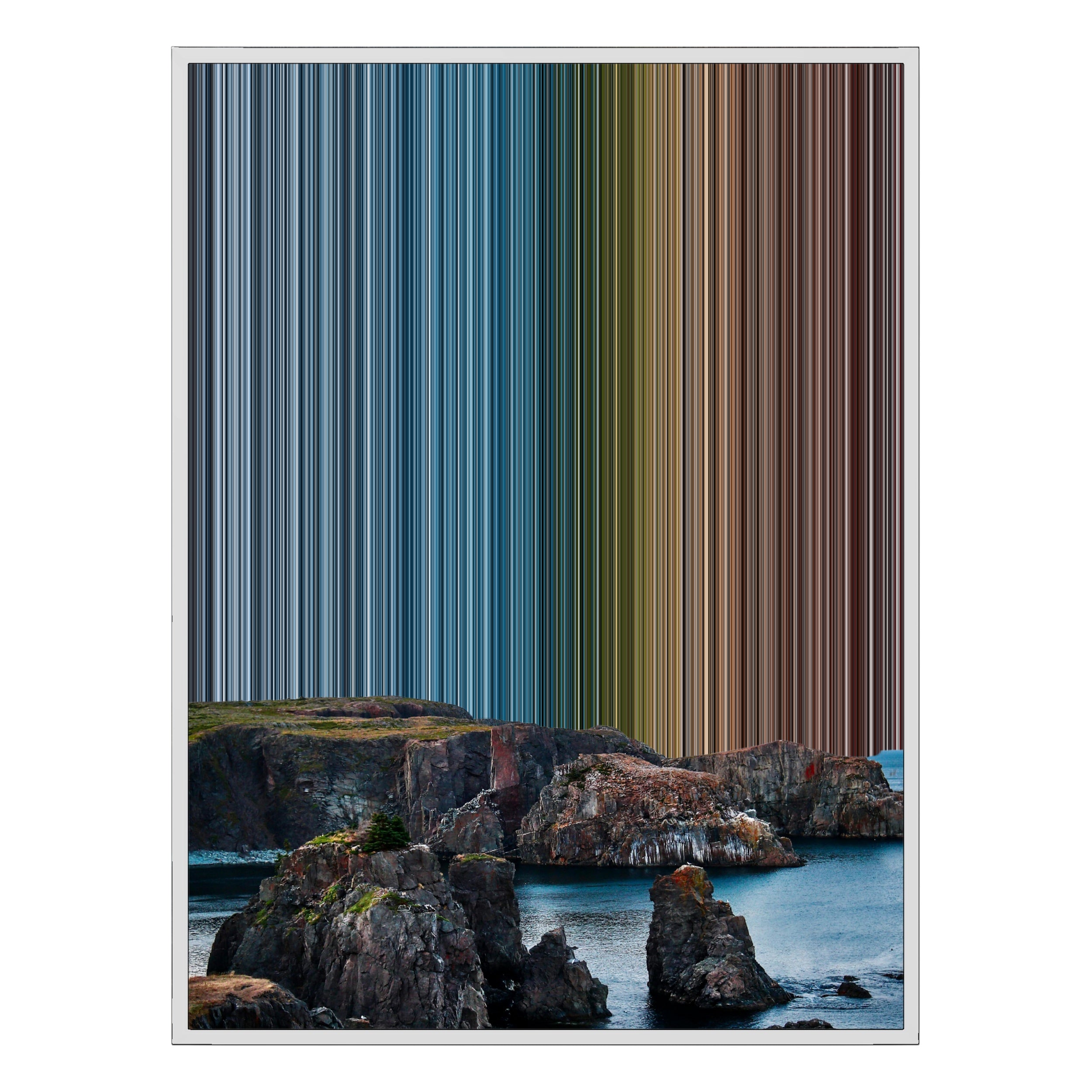 28×34" Metallic Float Frame Canvas - White Frame variant