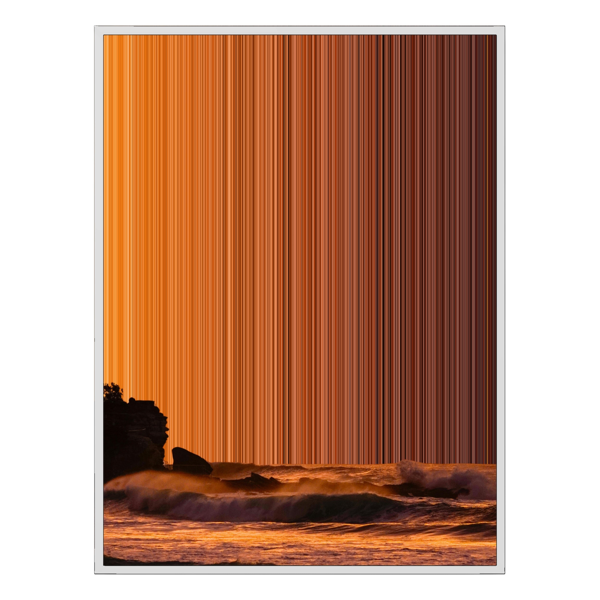28×34" Metallic Float Frame Canvas - White Frame variant