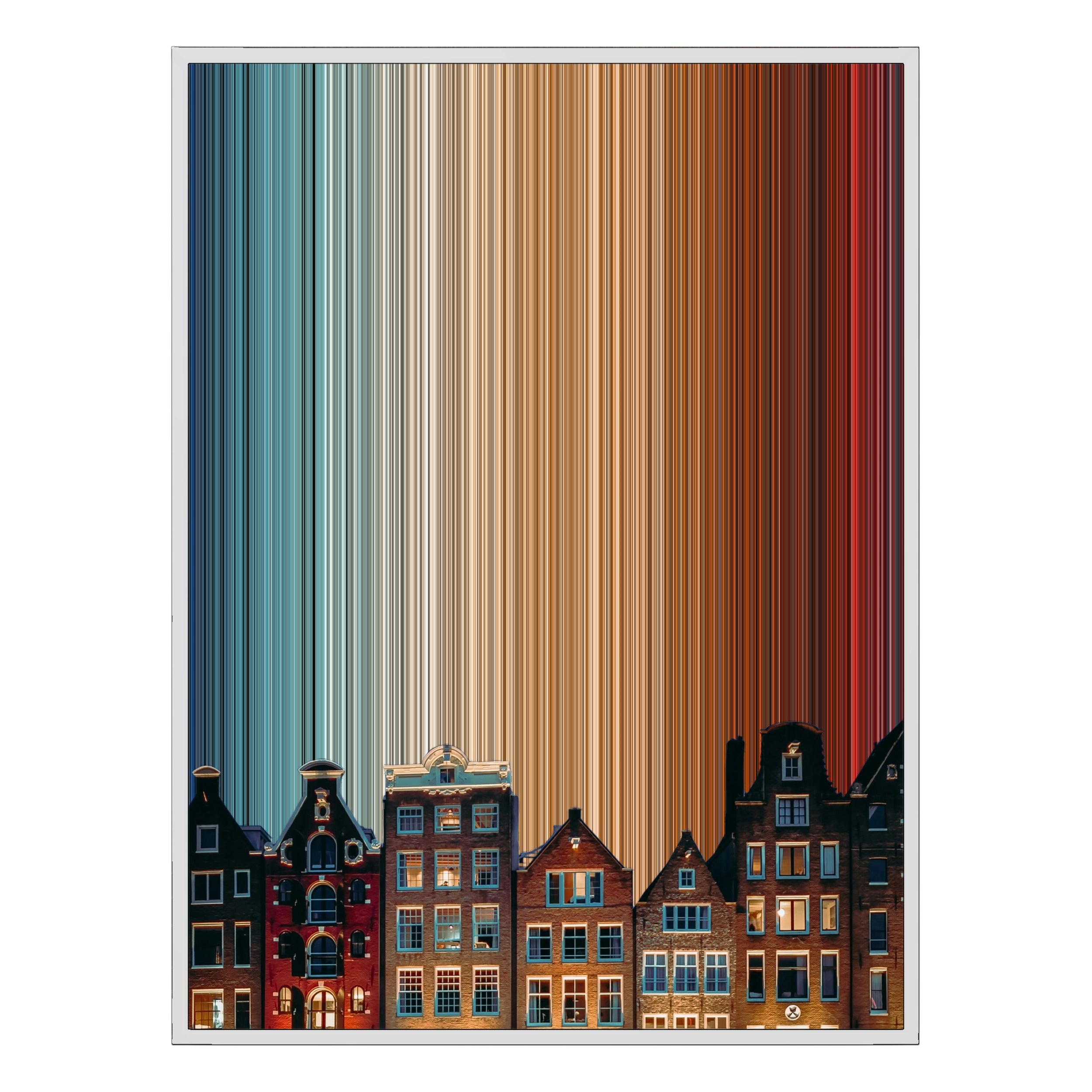 28×34" Metallic Float Frame Canvas - White Frame variant