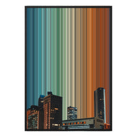 28×38" Metallic Float Frame Canvas - Black Frame variant