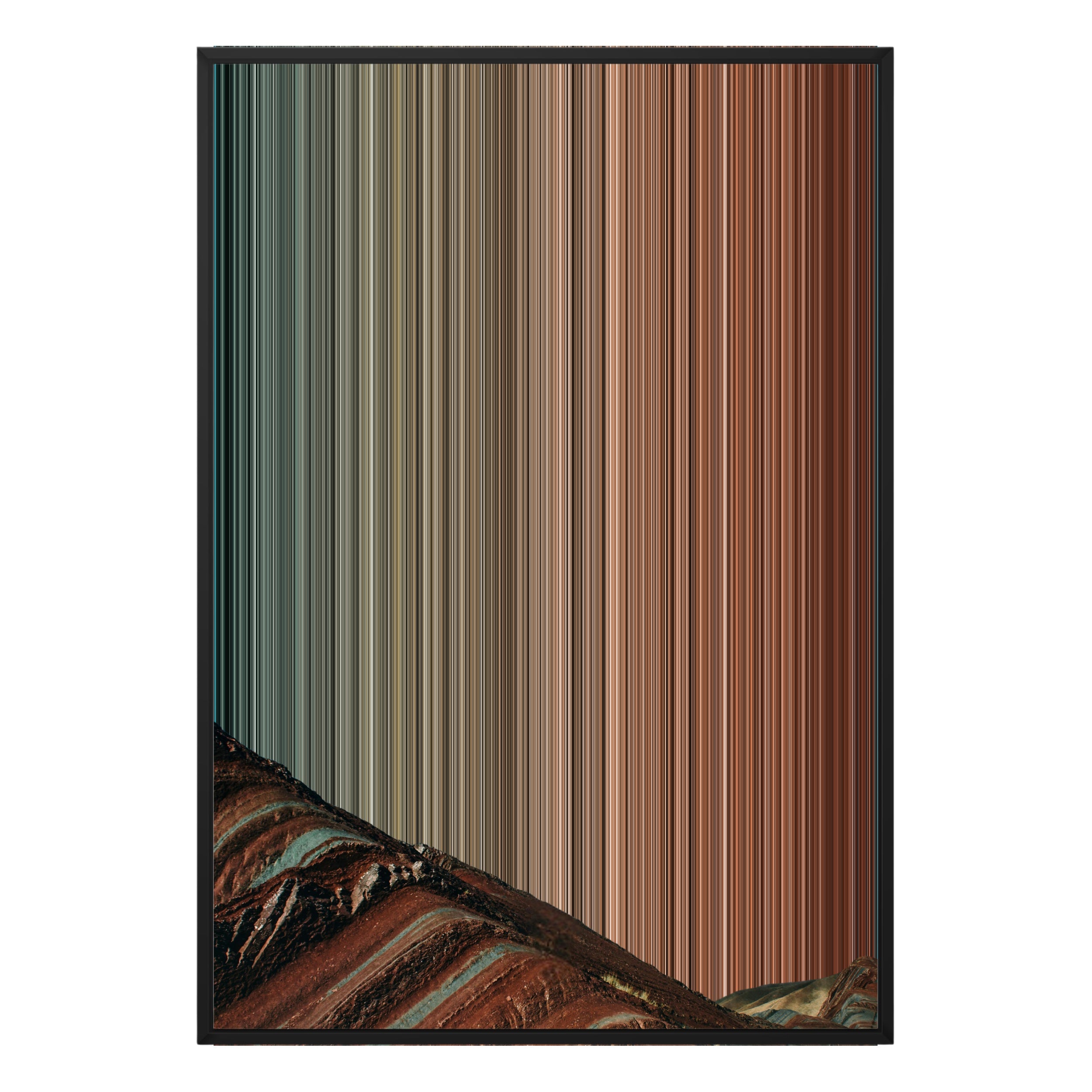 28×38" Metallic Float Frame Canvas - Black Frame variant