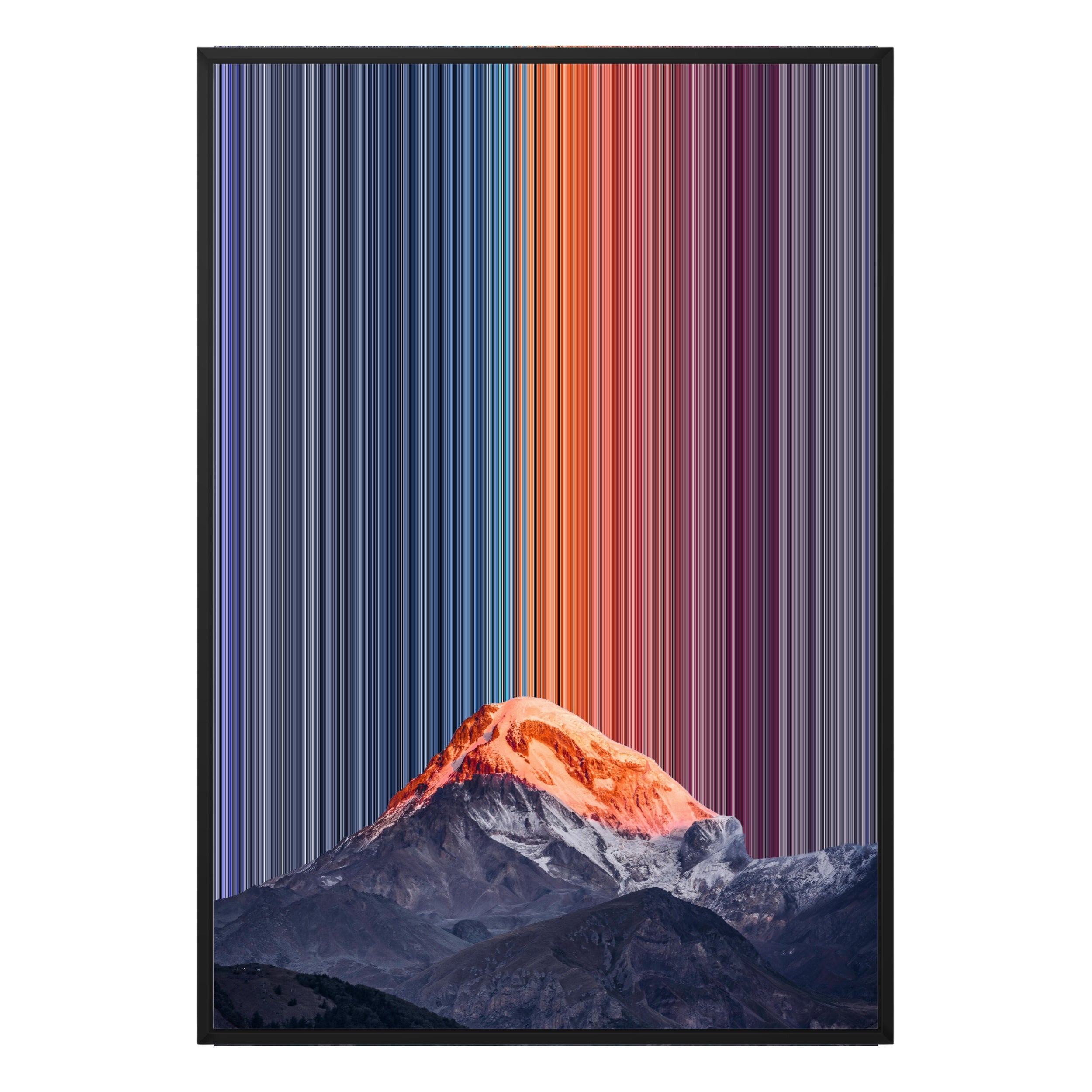 28×38" Metallic Float Frame Canvas - Black Frame variant