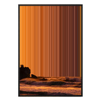 28×38" Metallic Float Frame Canvas - Black Frame variant