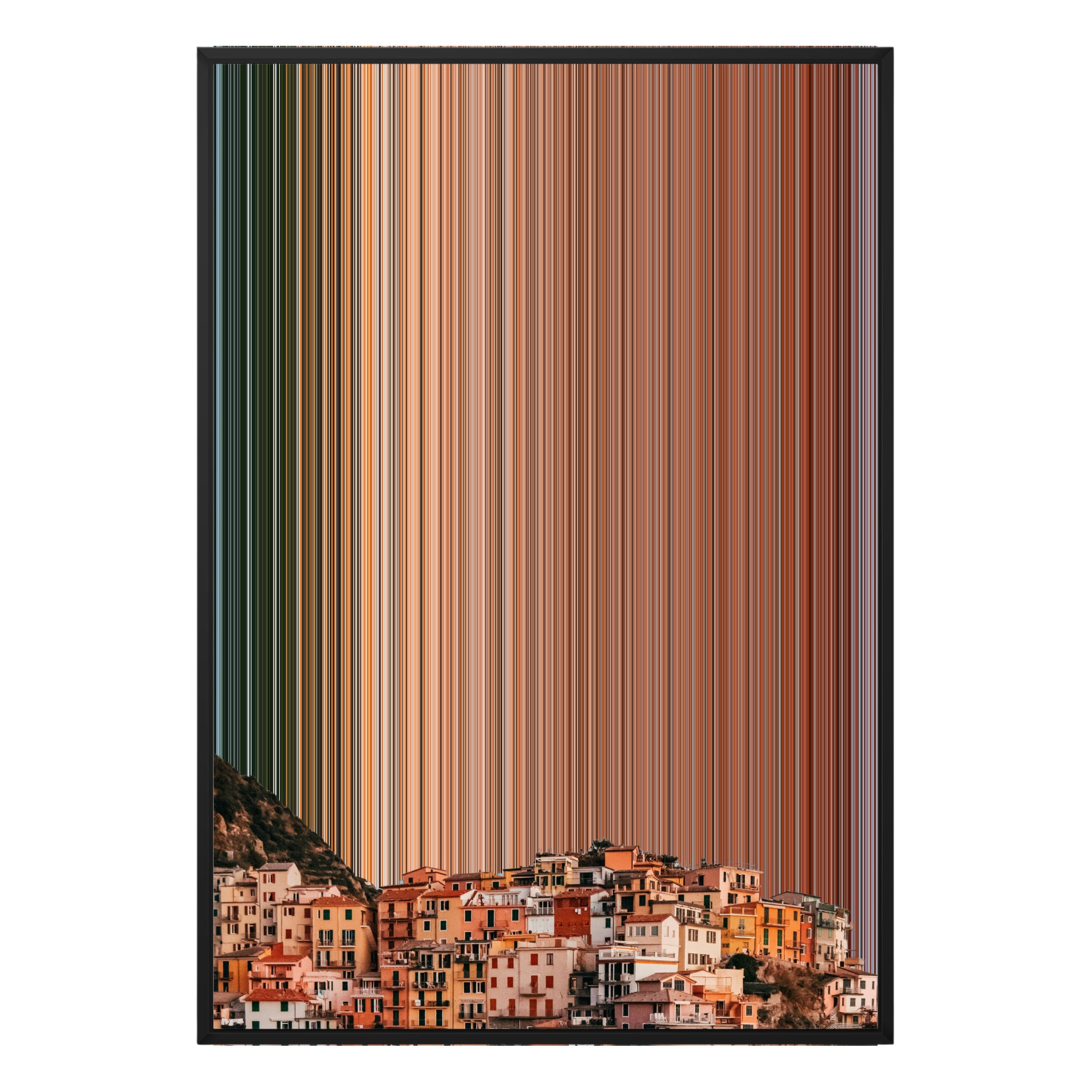 28×38" Metallic Float Frame Canvas - Black Frame variant