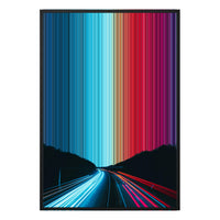 28×38" Metallic Float Frame Canvas - Black Frame variant