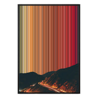 28×38" Metallic Float Frame Canvas - Black Frame variant