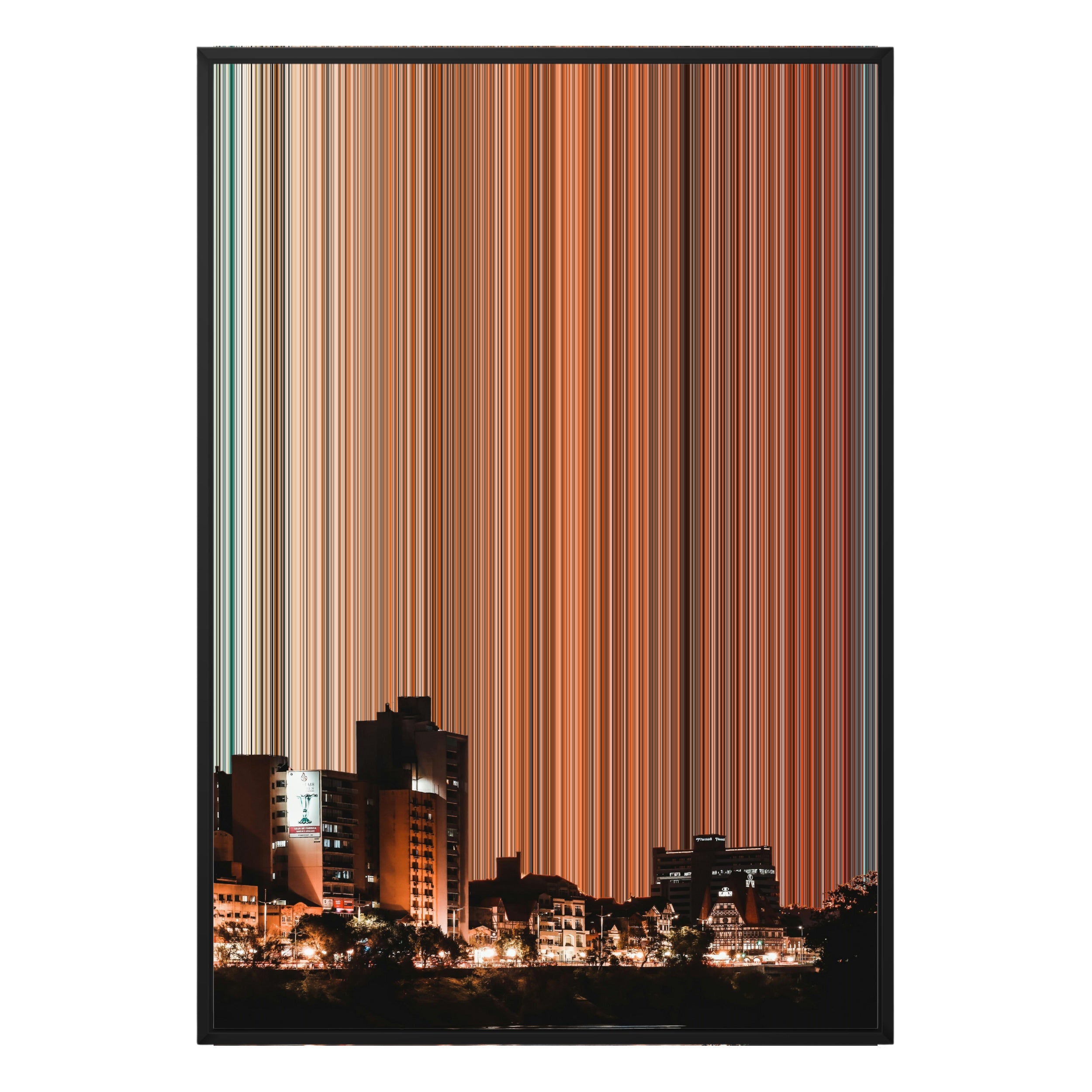 28×38" Metallic Float Frame Canvas - Black Frame variant