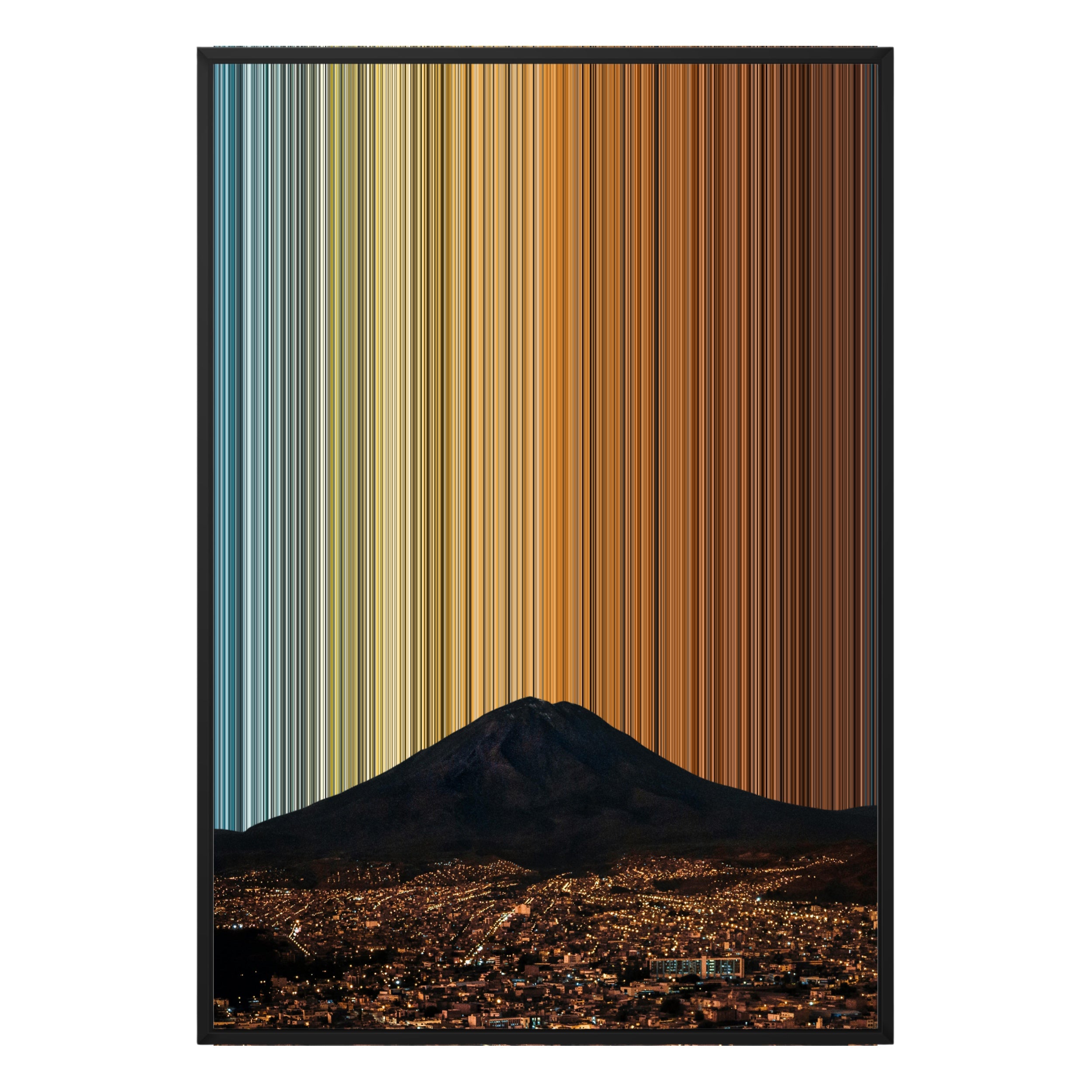 28×38" Metallic Float Frame Canvas - Black Frame variant