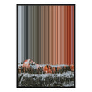 28×38" Metallic Float Frame Canvas - Black Frame variant