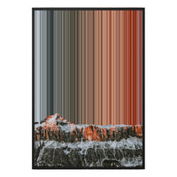 28×38" Metallic Float Frame Canvas - Black Frame variant