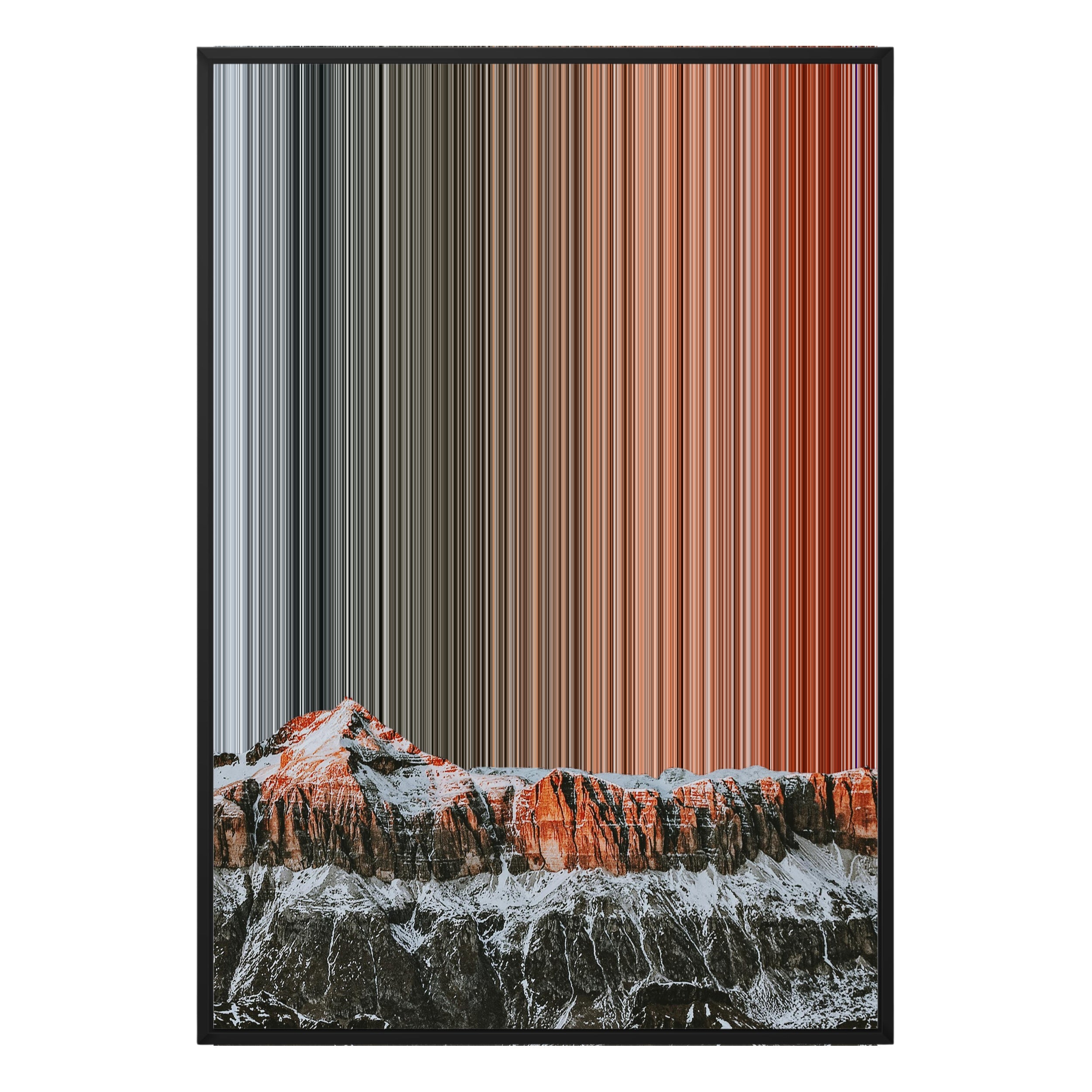 28×38" Metallic Float Frame Canvas - Black Frame variant