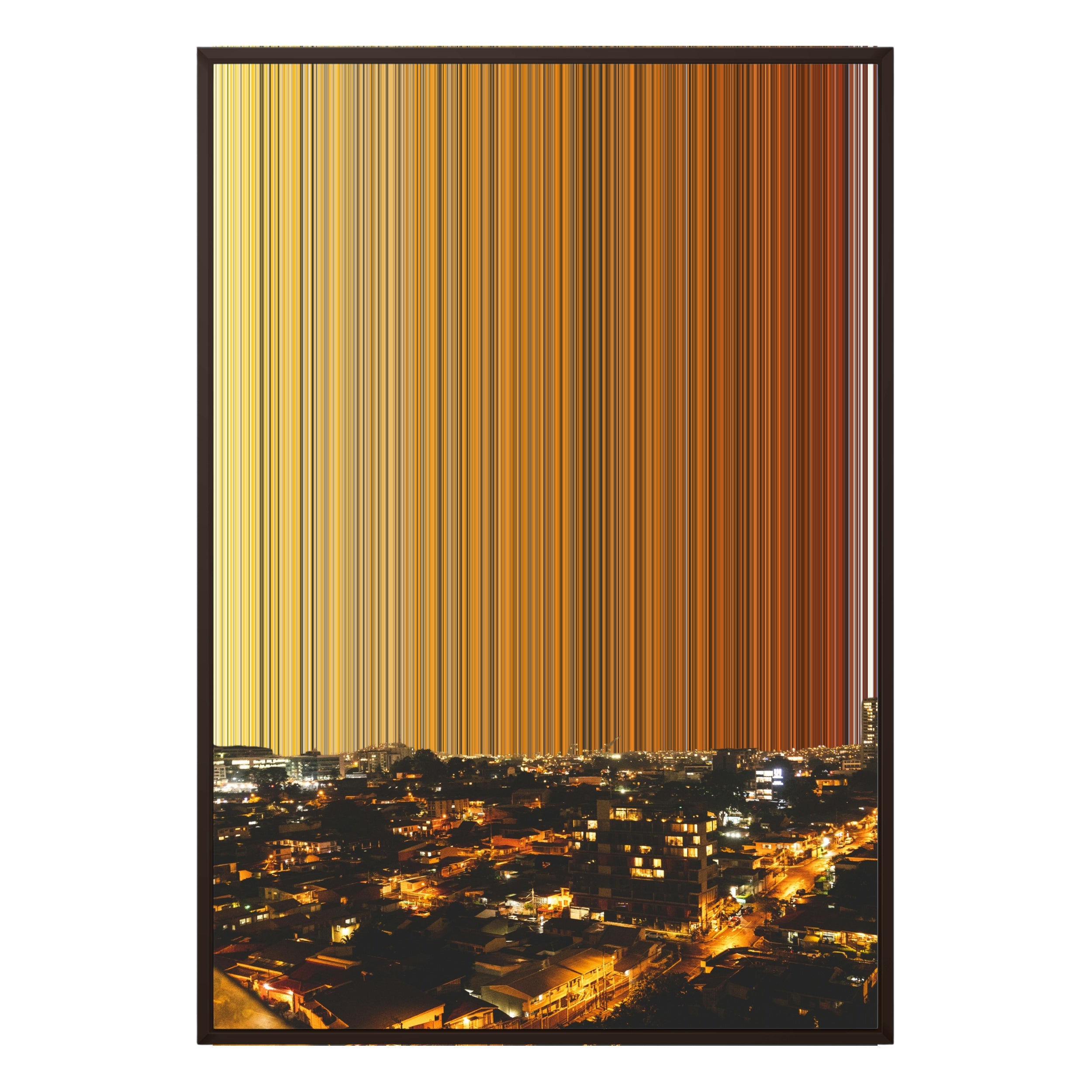 28×38" Metallic Float Frame Canvas - Brown Frame variant