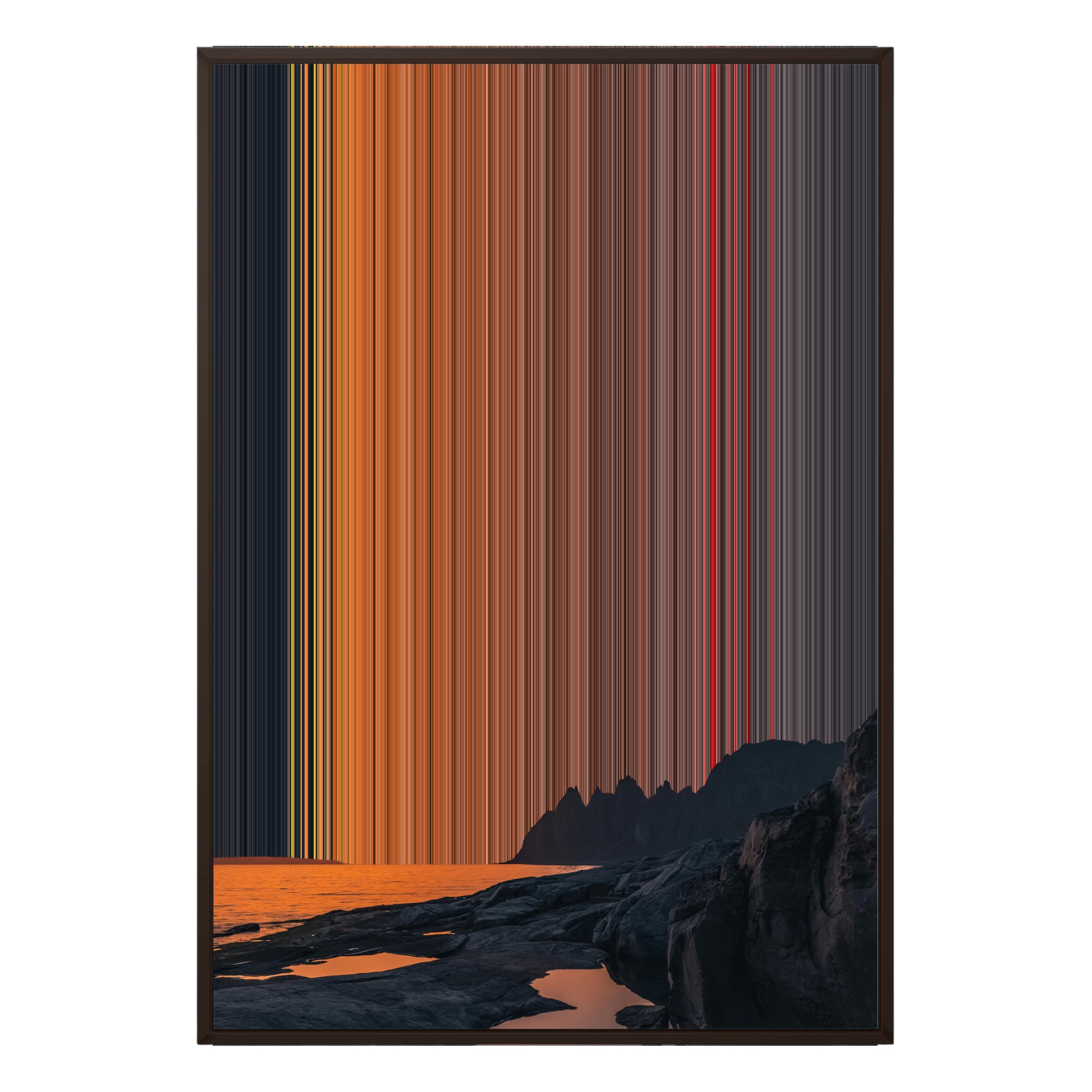 28×38" Metallic Float Frame Canvas - Brown Frame variant