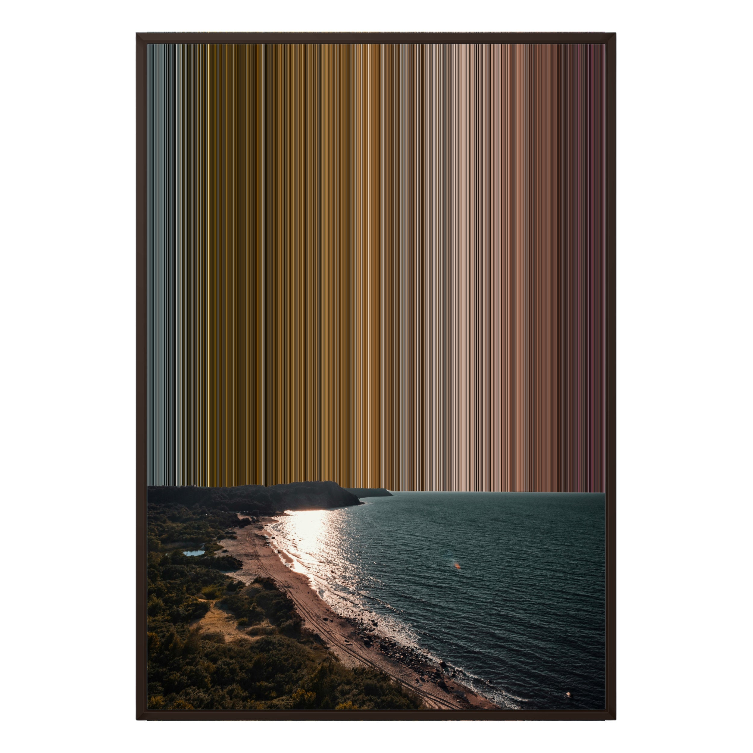 28×38" Metallic Float Frame Canvas - Brown Frame variant