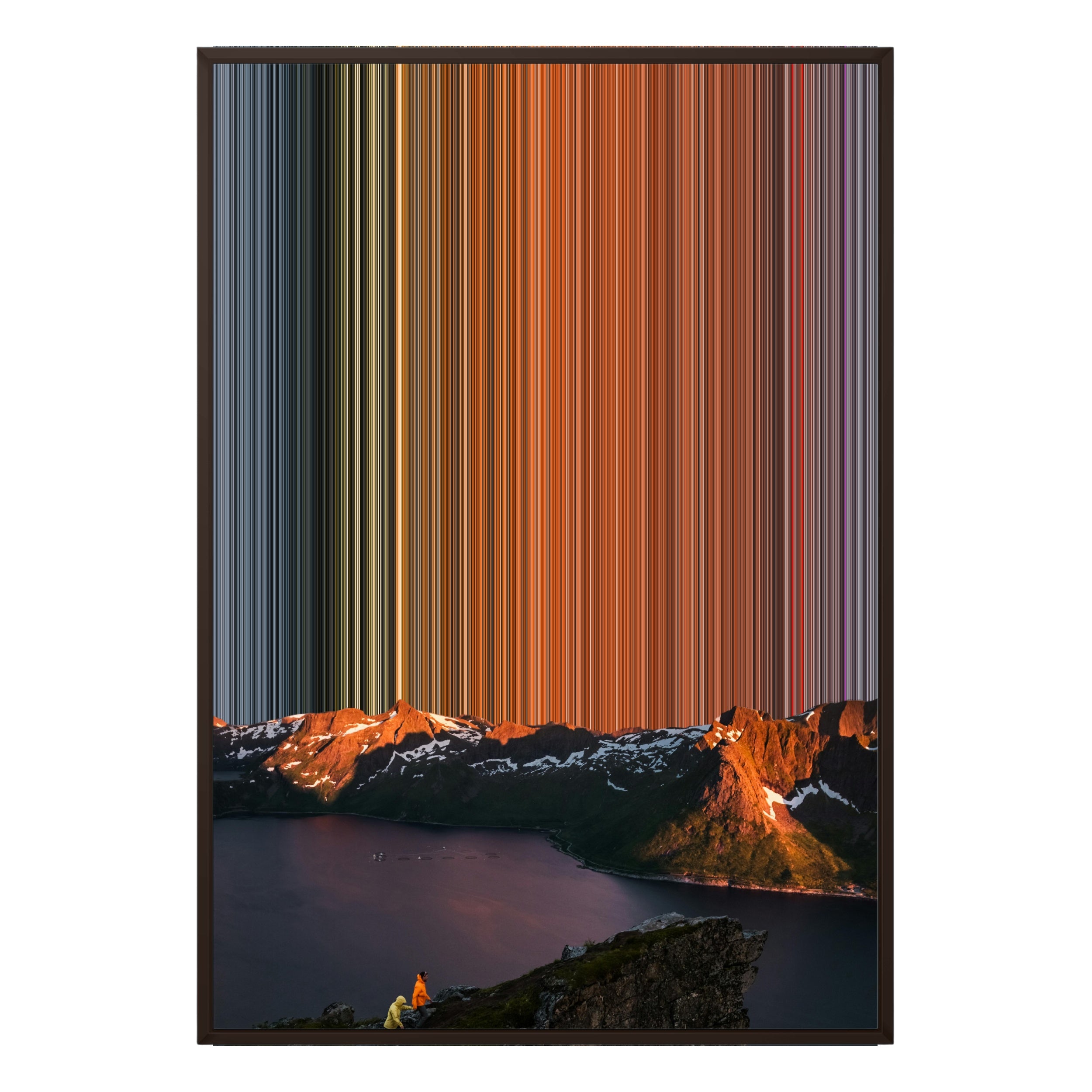 28×38" Metallic Float Frame Canvas - Brown Frame variant
