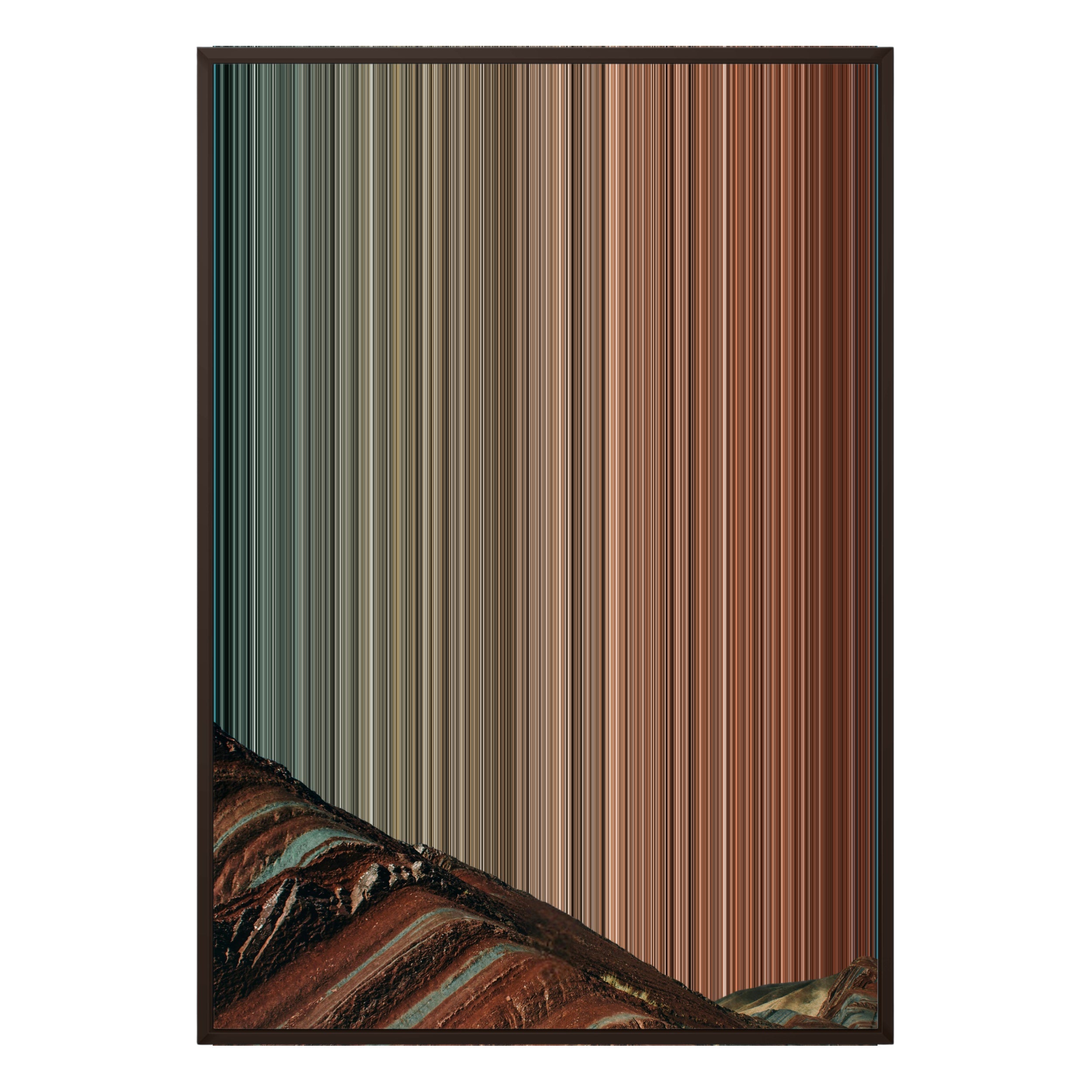 28×38" Metallic Float Frame Canvas - Brown Frame variant