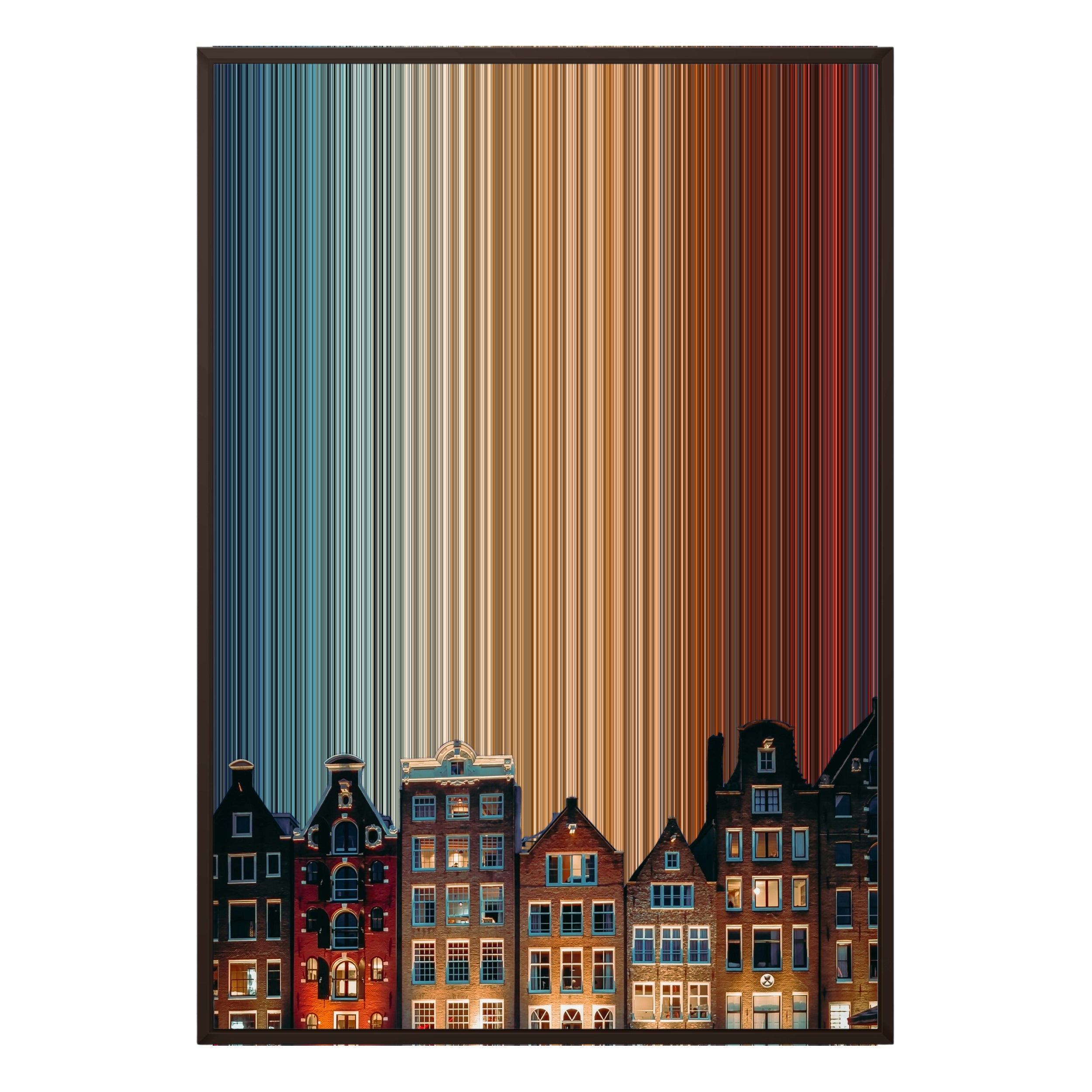 28×38" Metallic Float Frame Canvas - Brown Frame variant