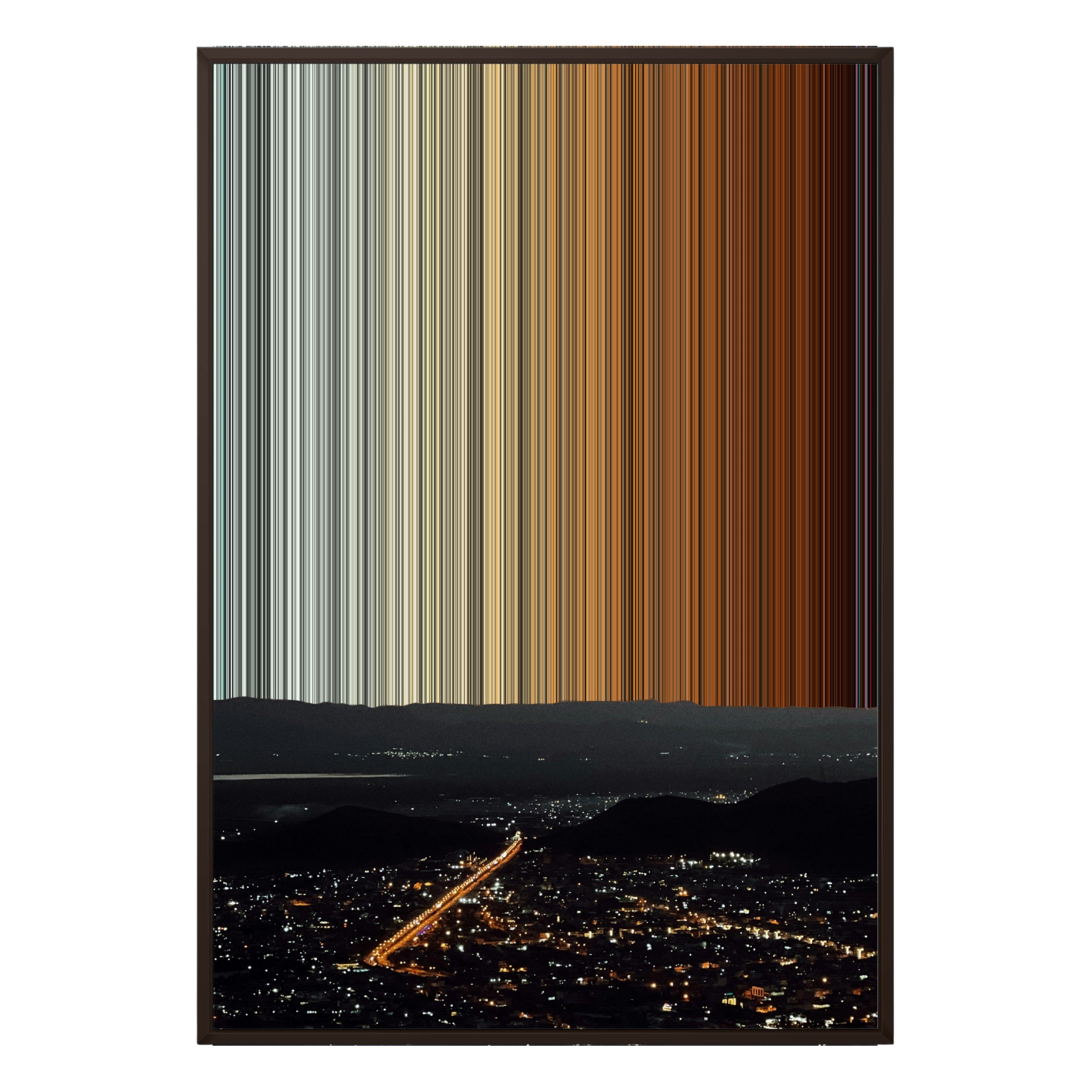 28×38" Metallic Float Frame Canvas - Brown Frame variant