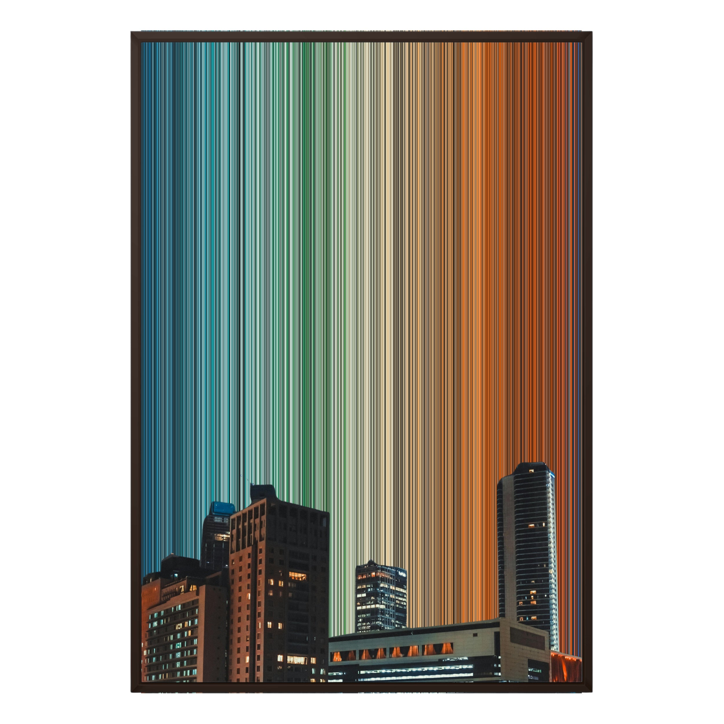 28×38" Metallic Float Frame Canvas - Brown Frame variant