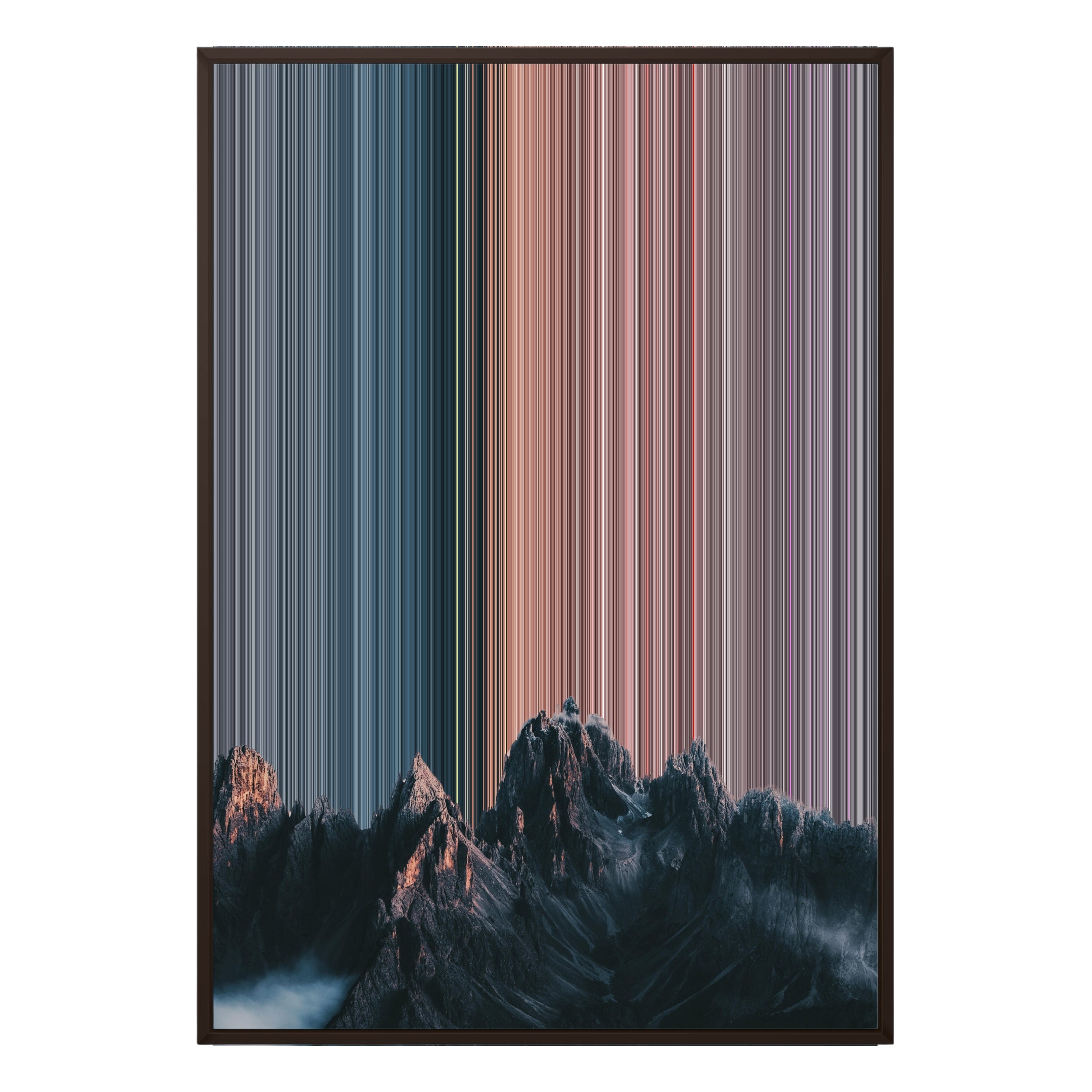 28×38" Metallic Float Frame Canvas - Brown Frame variant