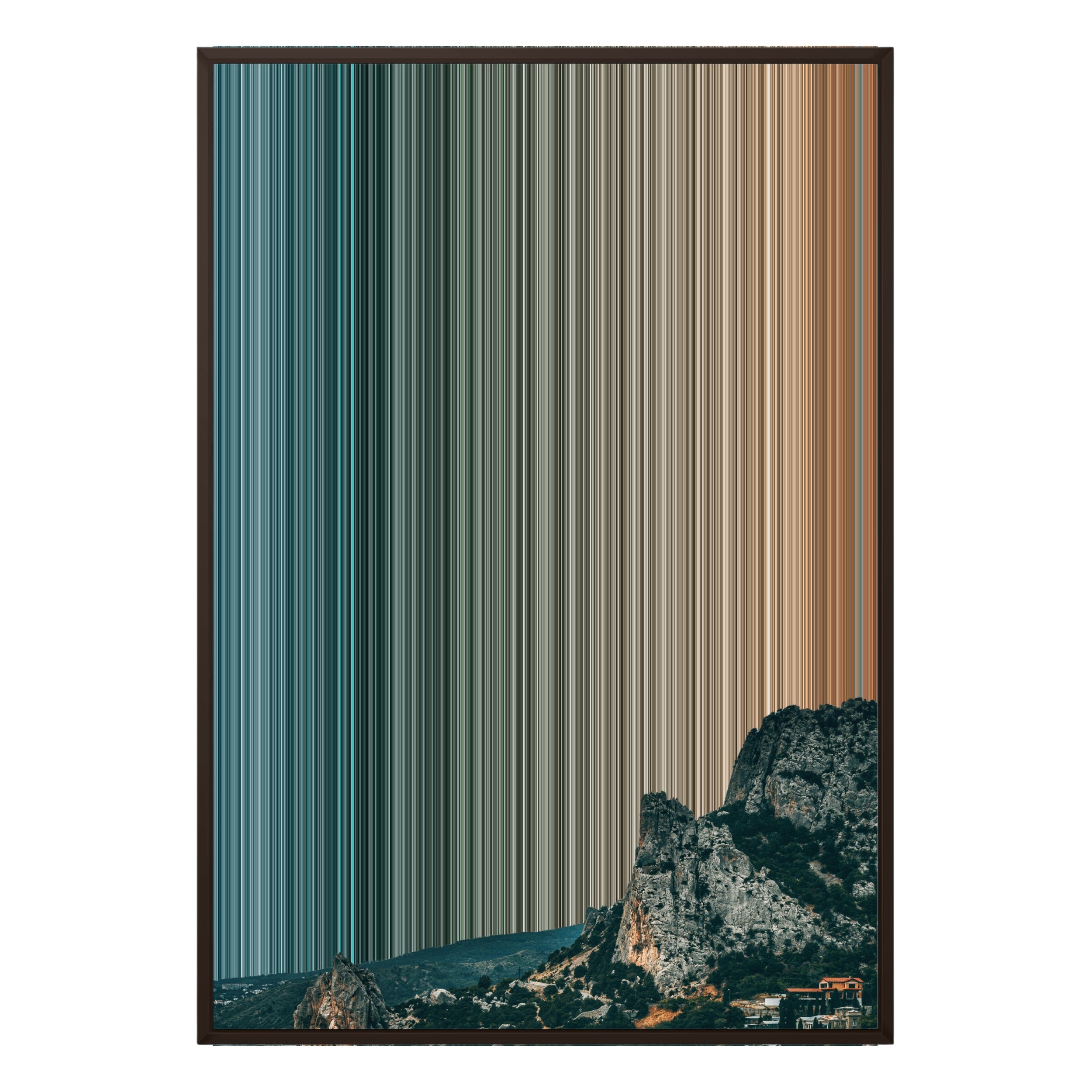 28×38" Metallic Float Frame Canvas - Brown Frame variant