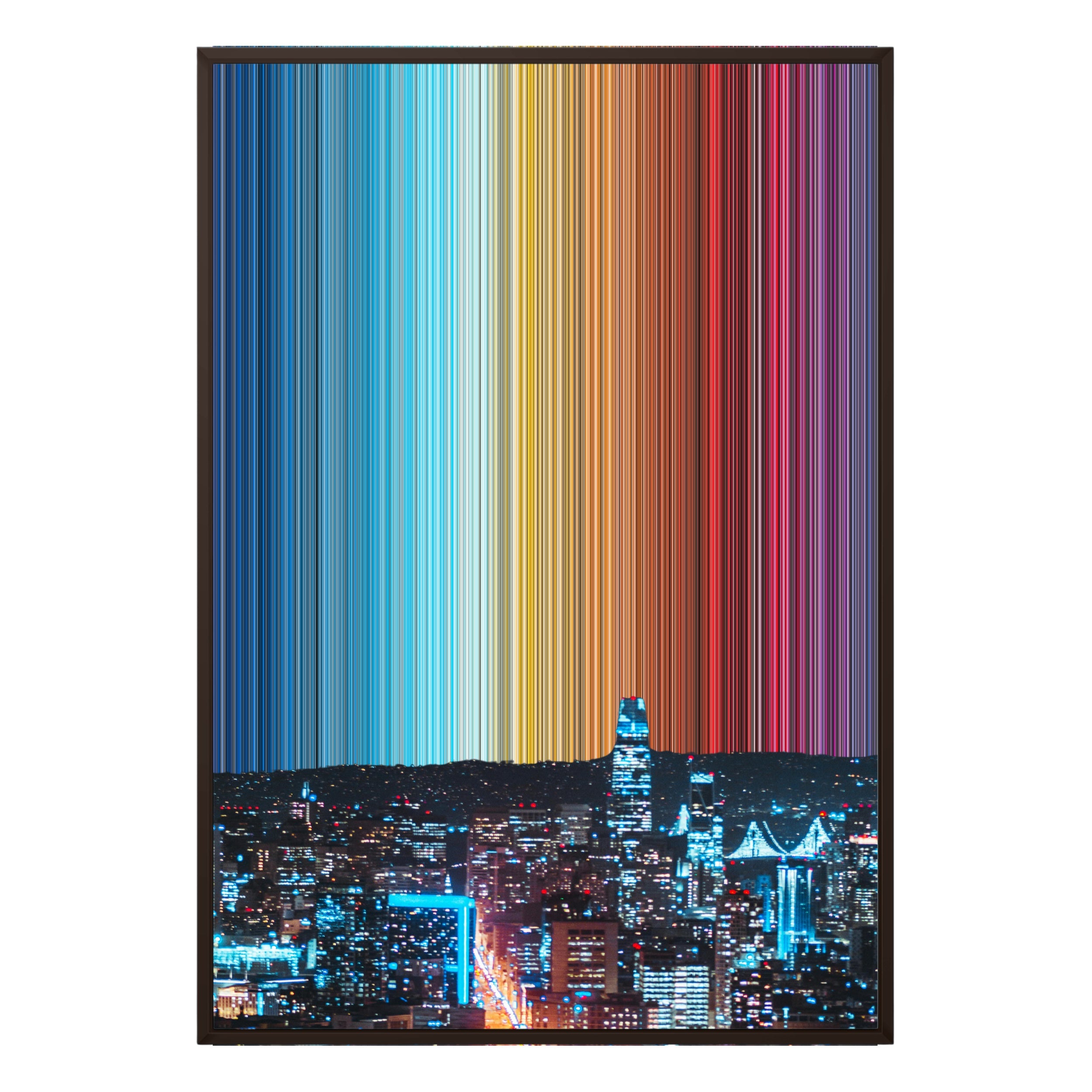 28×38" Metallic Float Frame Canvas - Brown Frame variant