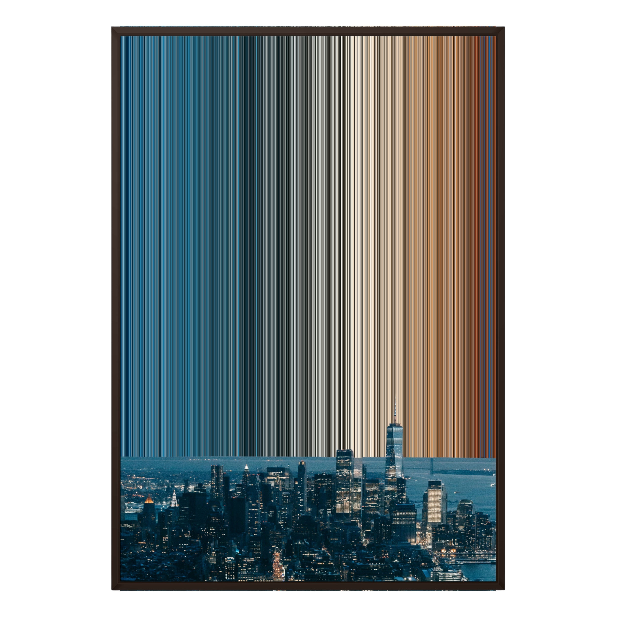 28×38" Metallic Float Frame Canvas - Brown Frame variant