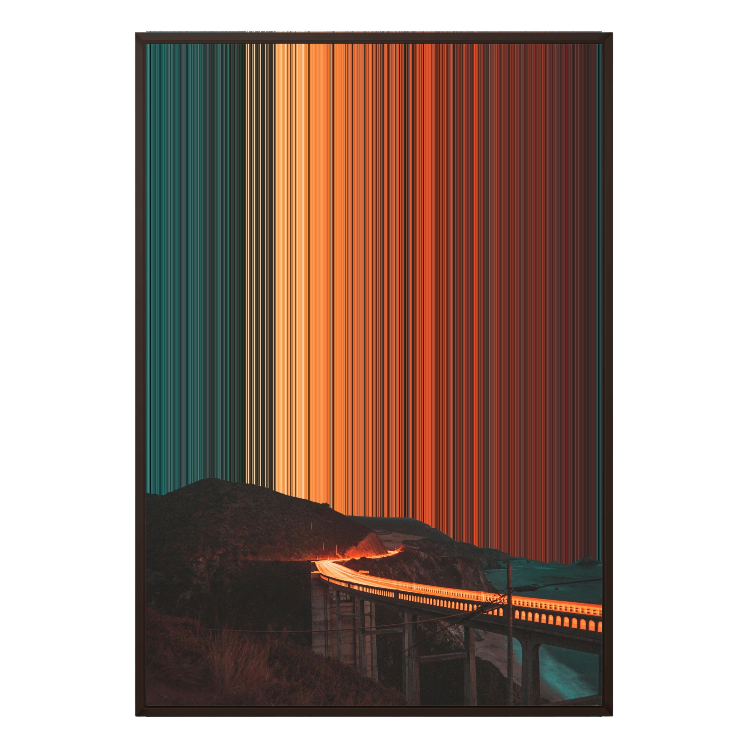 28×38" Metallic Float Frame Canvas - Brown Frame variant