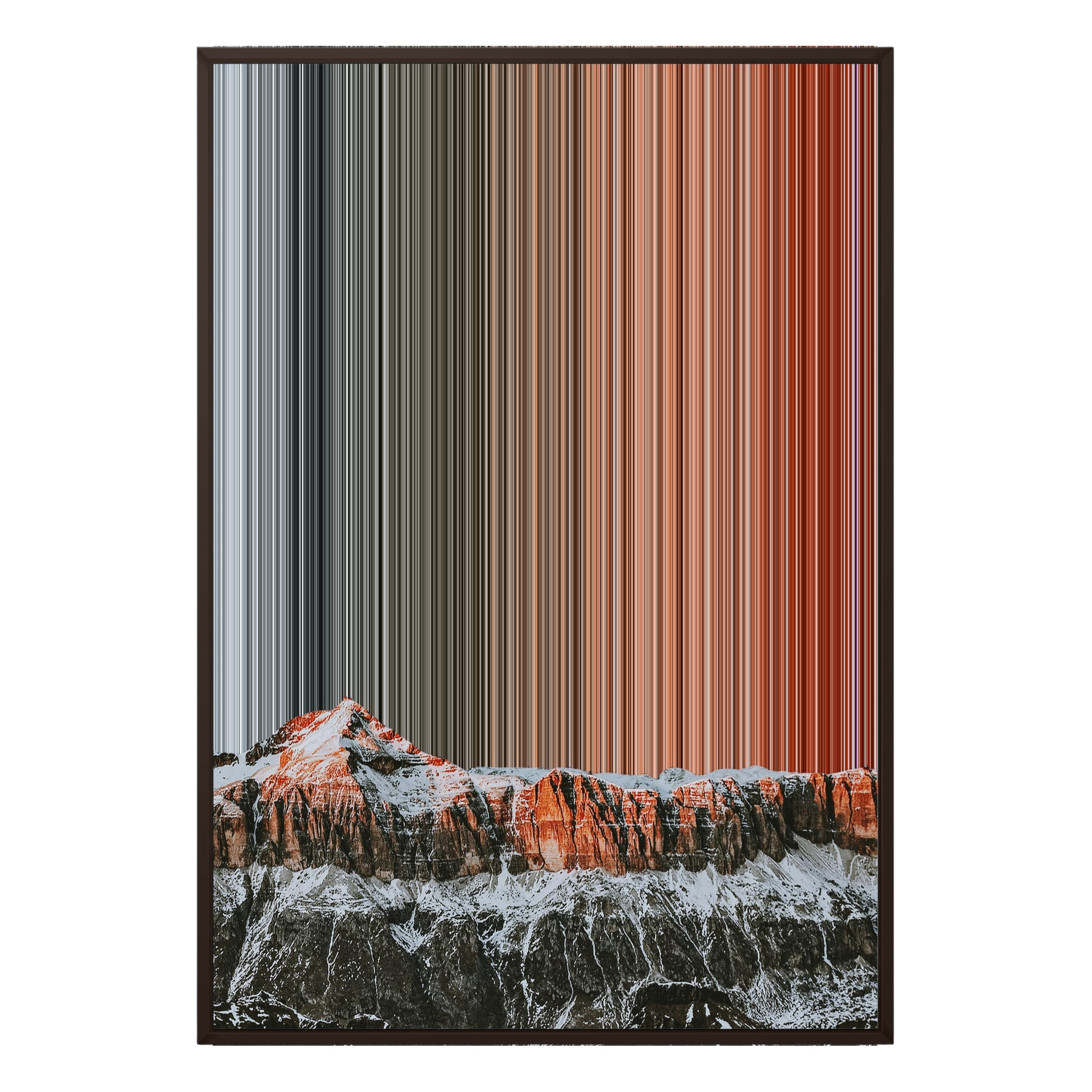 28×38" Metallic Float Frame Canvas - Brown Frame variant