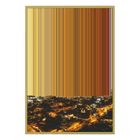 28×38" Metallic Float Frame Canvas - Gold Frame variant
