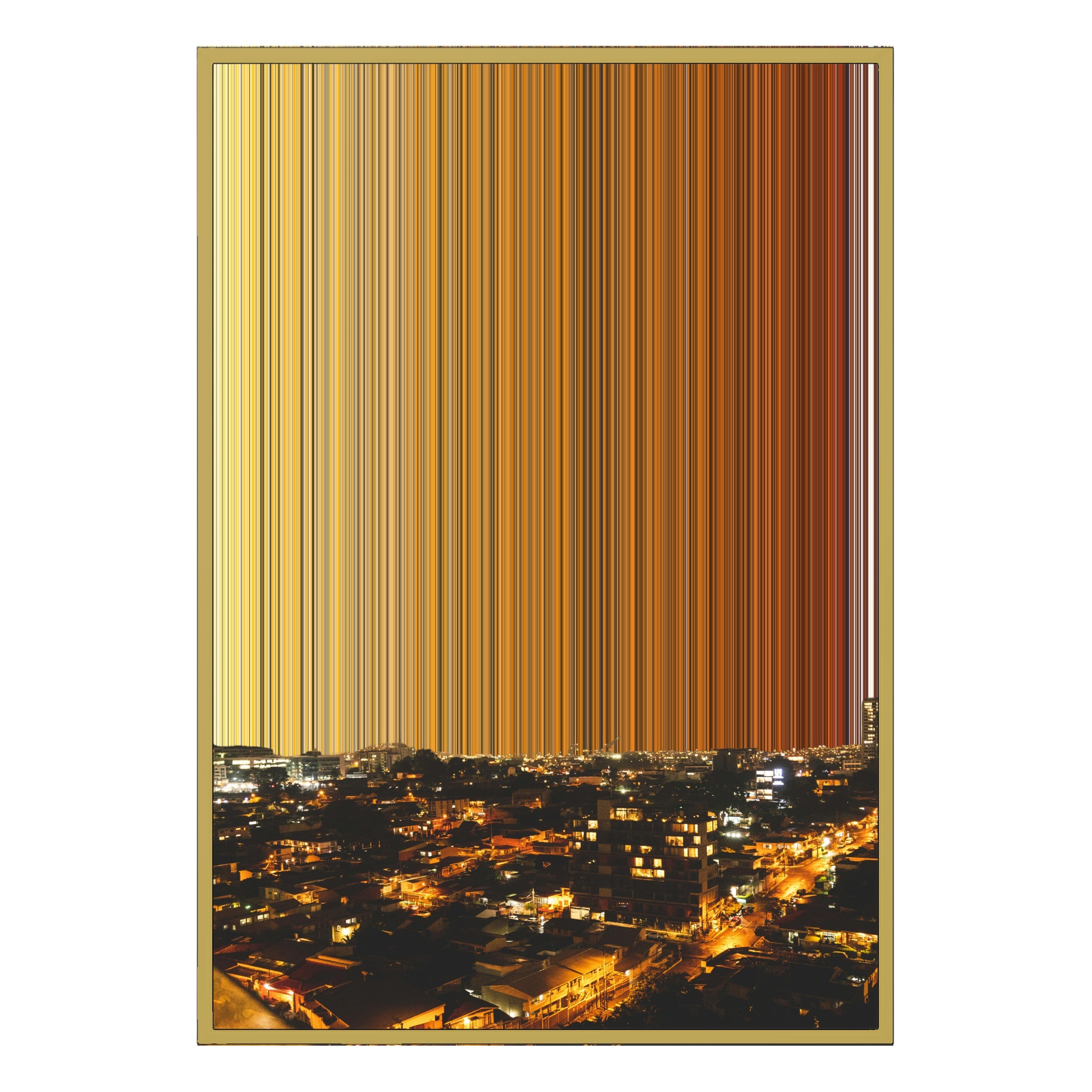 28×38" Metallic Float Frame Canvas - Gold Frame variant