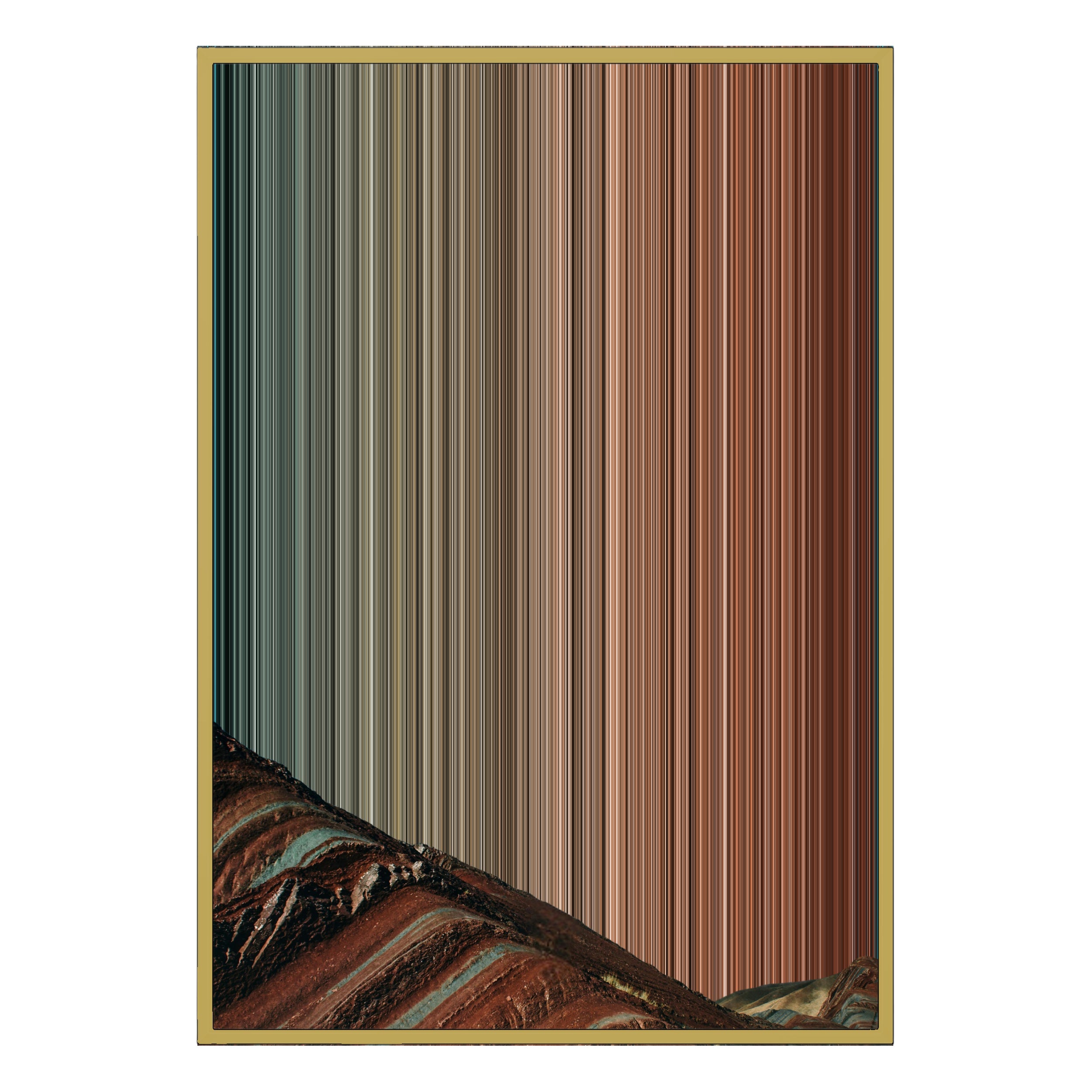 28×38" Metallic Float Frame Canvas - Gold Frame variant