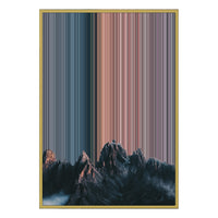 28×38" Metallic Float Frame Canvas - Gold Frame variant